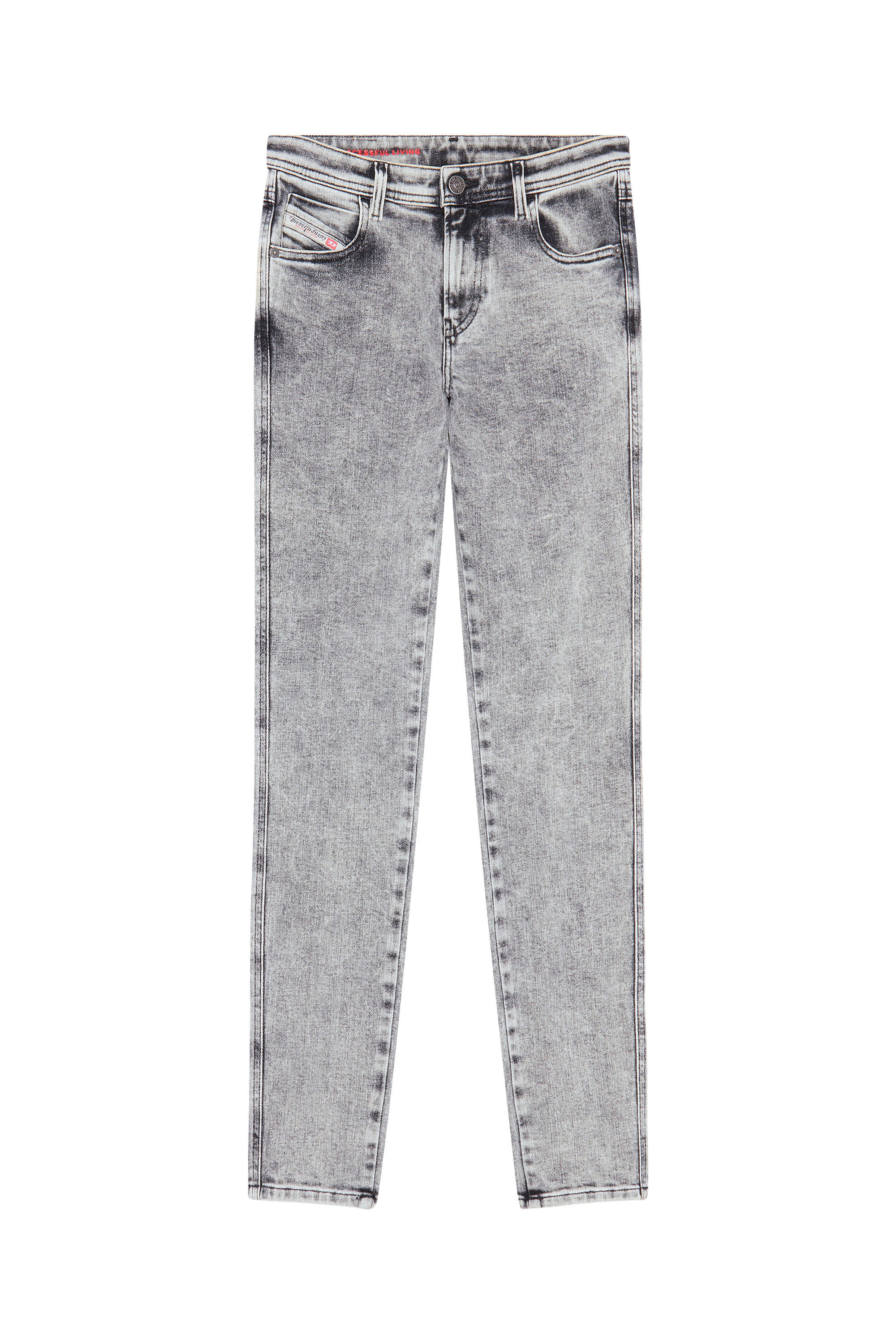 Diesel - 2015 BABHILA 09D89 Skinny Jeans, Light Grey - Image 2