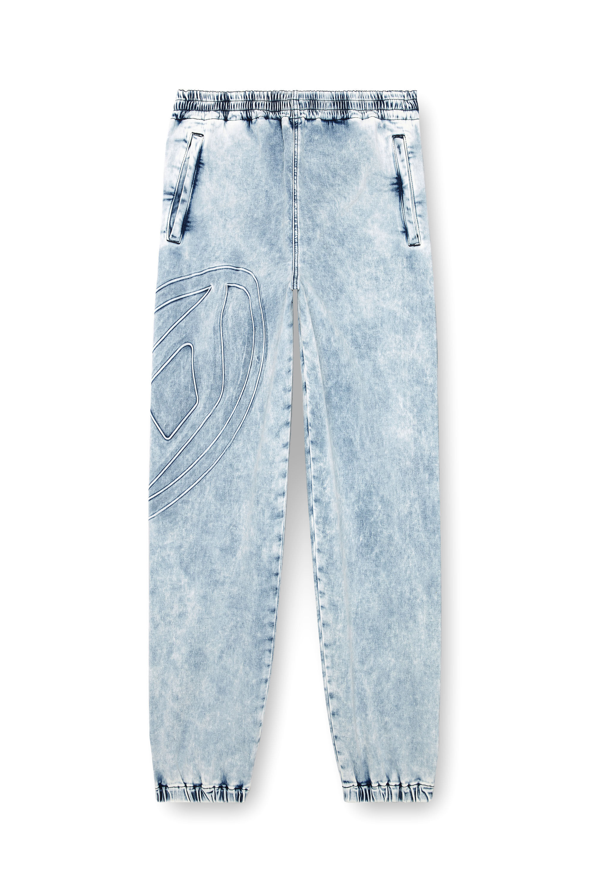 Diesel - Unisex's Slim D-Labb Track denim 0CBDN, Light Blue - 2