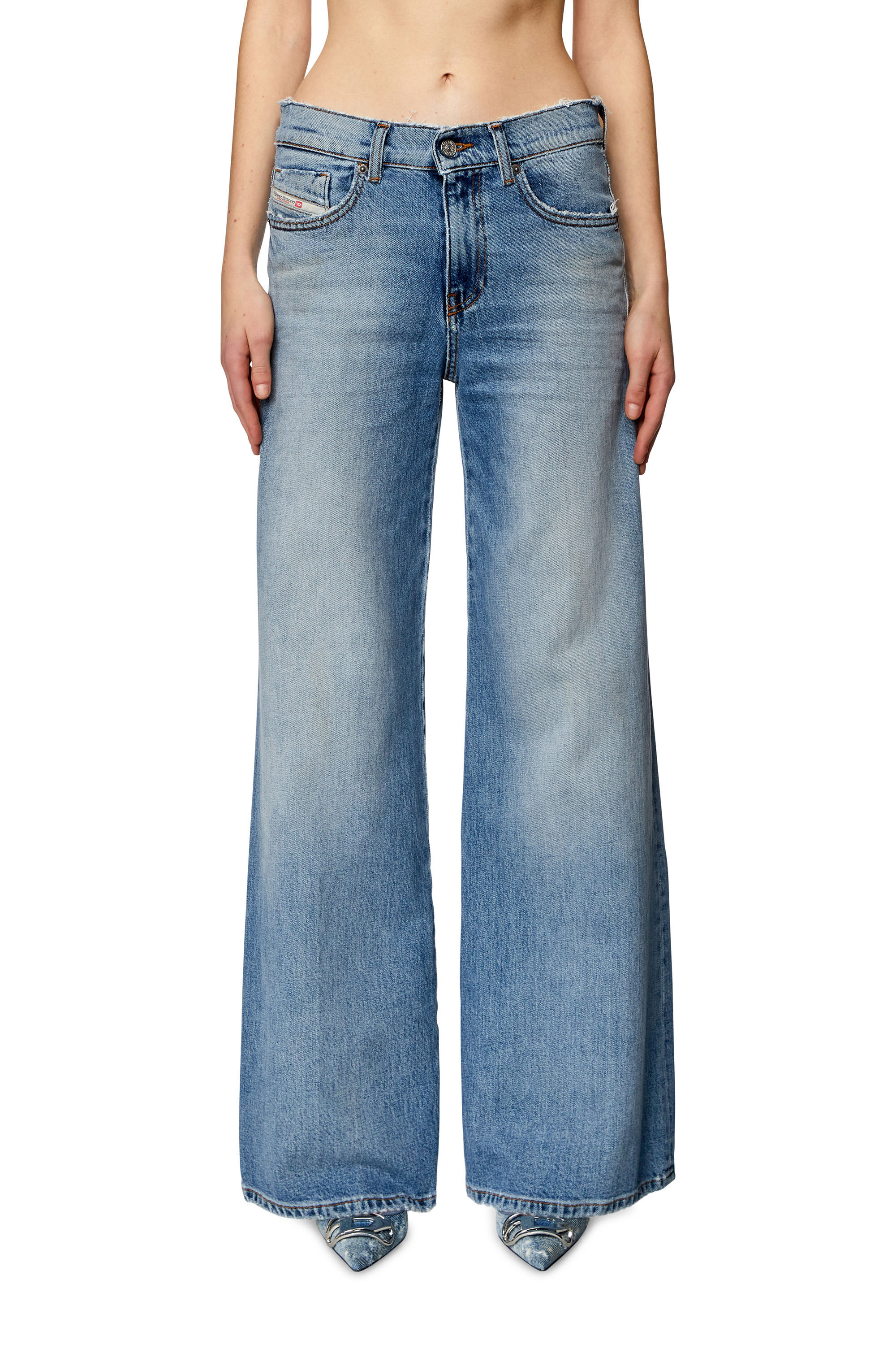 Diesel - Woman Bootcut and Flare Jeans 1978 D-Akemi 0DQAD, Light Blue - Image 3