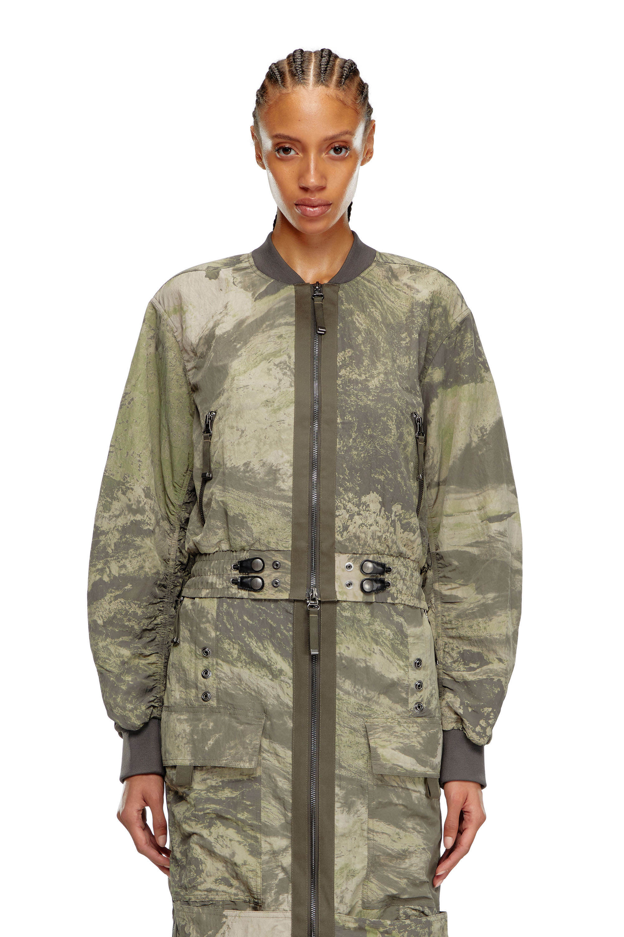 Diesel green bomber jacket new arrivals