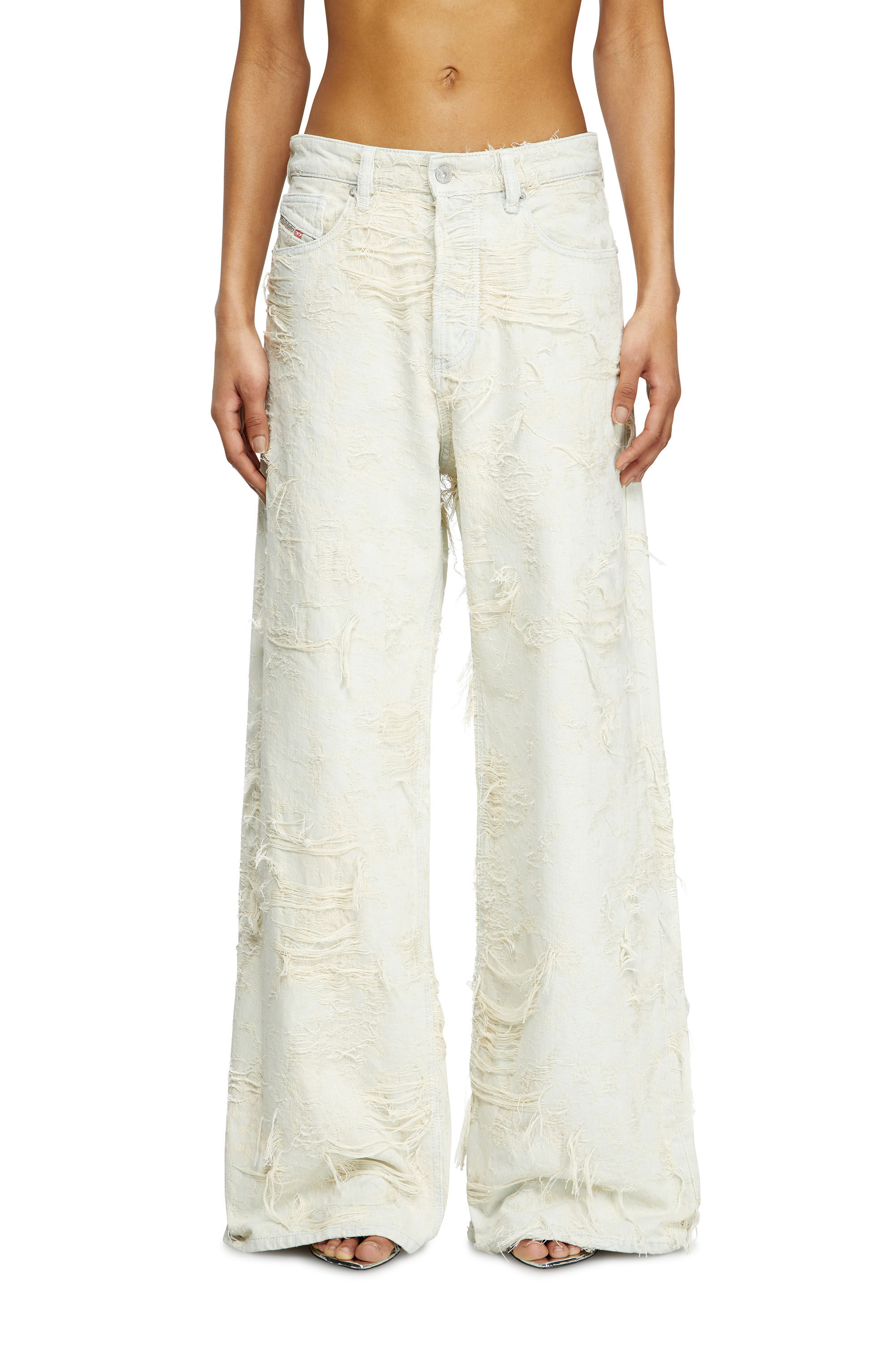 Diesel - Woman's Relaxed Jeans 1996 D-Sire 09M40, White - 3