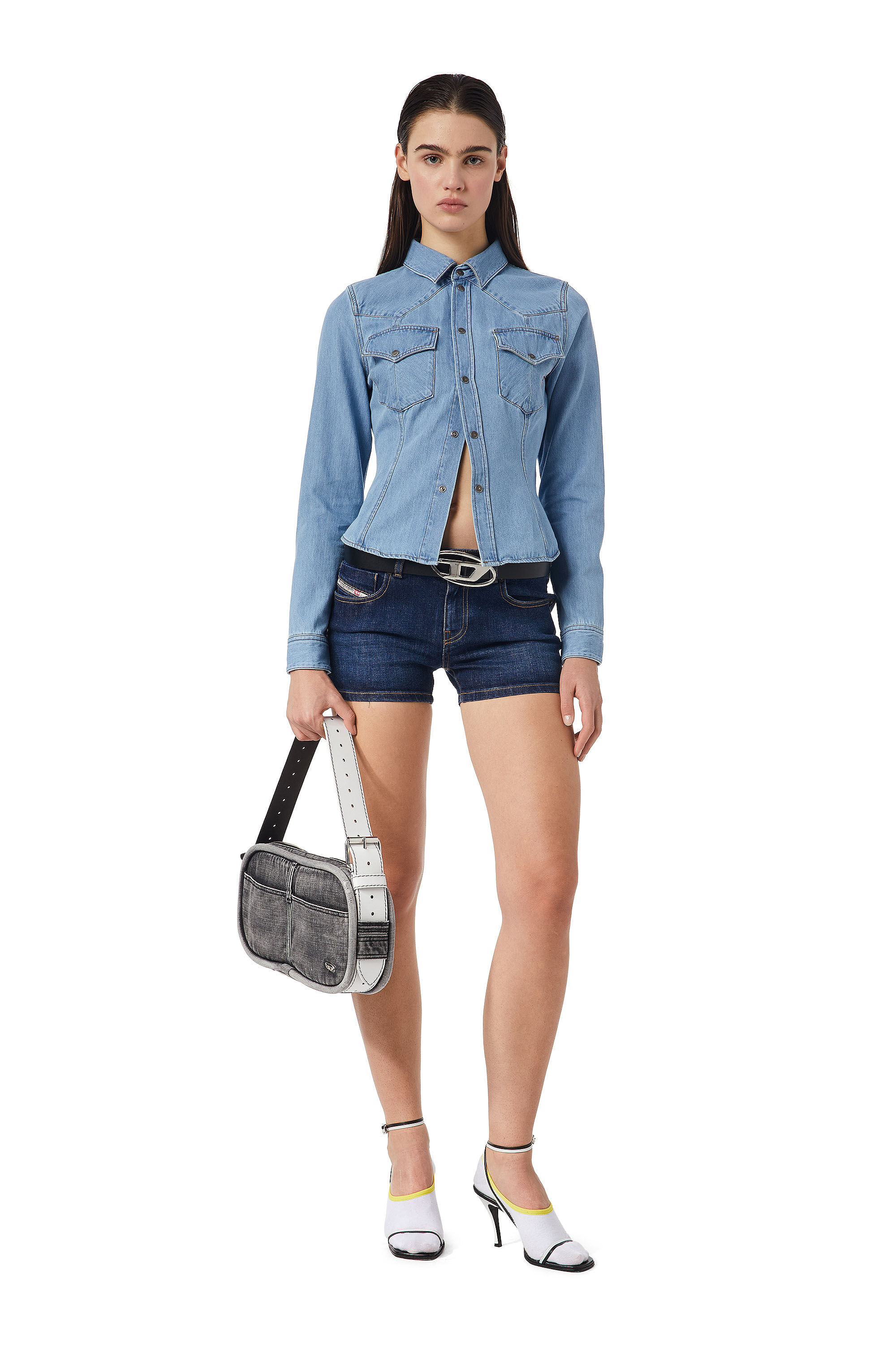 Diesel - DE-RIN WESTERN SHIRT, Medium blue - Image 1