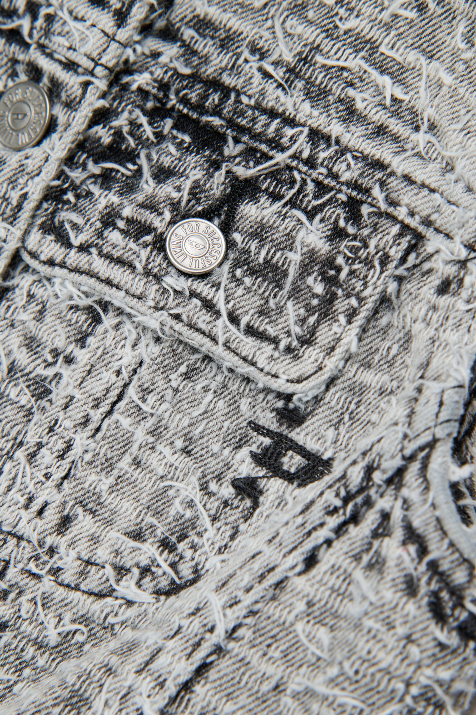 Diesel - JSLIMMY-SM-J, Woman's Denim vest with frayed texture in Grey - 4