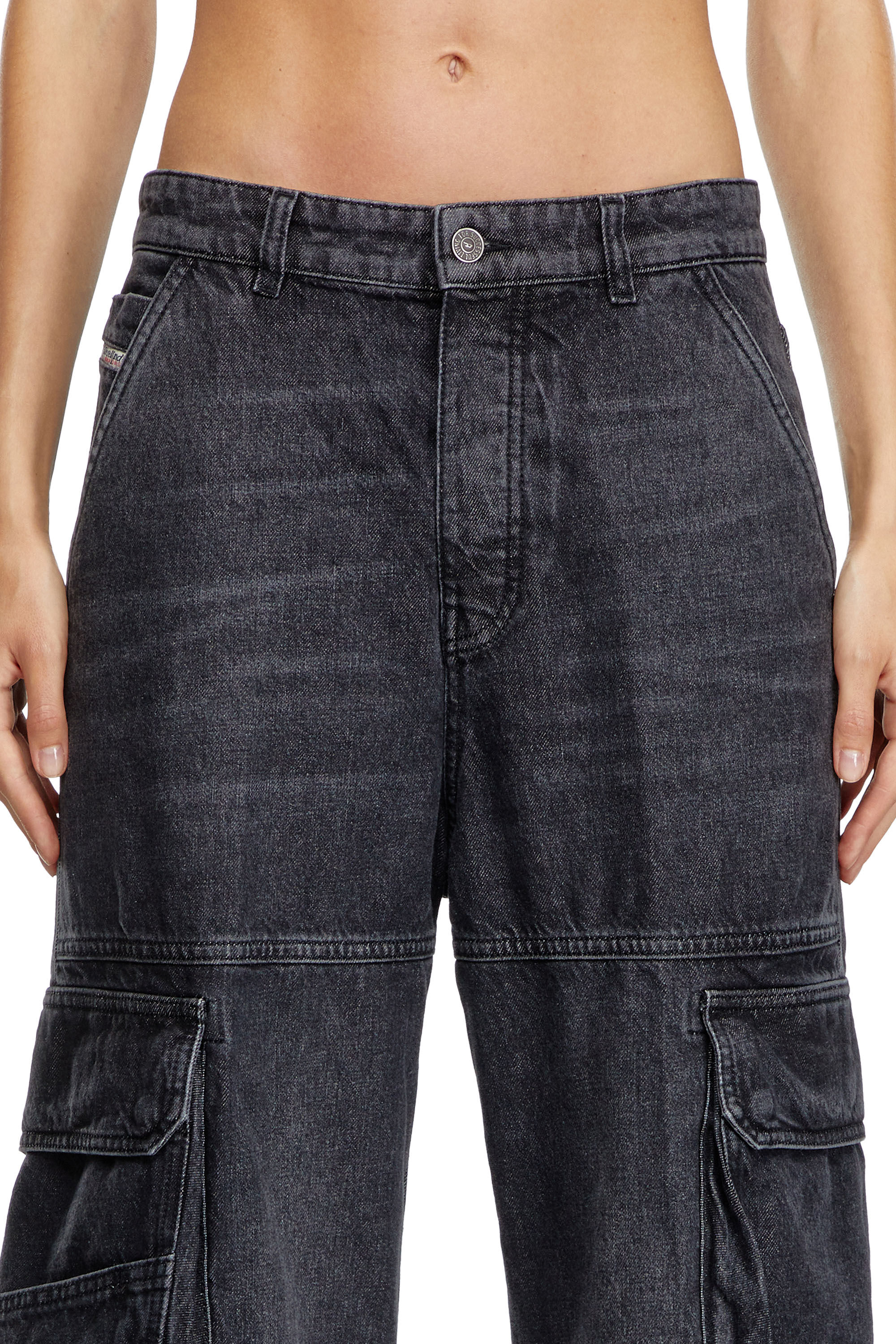 1996 D-Sire Women: Low waist, 90's cargo Jeans, Black | Diesel