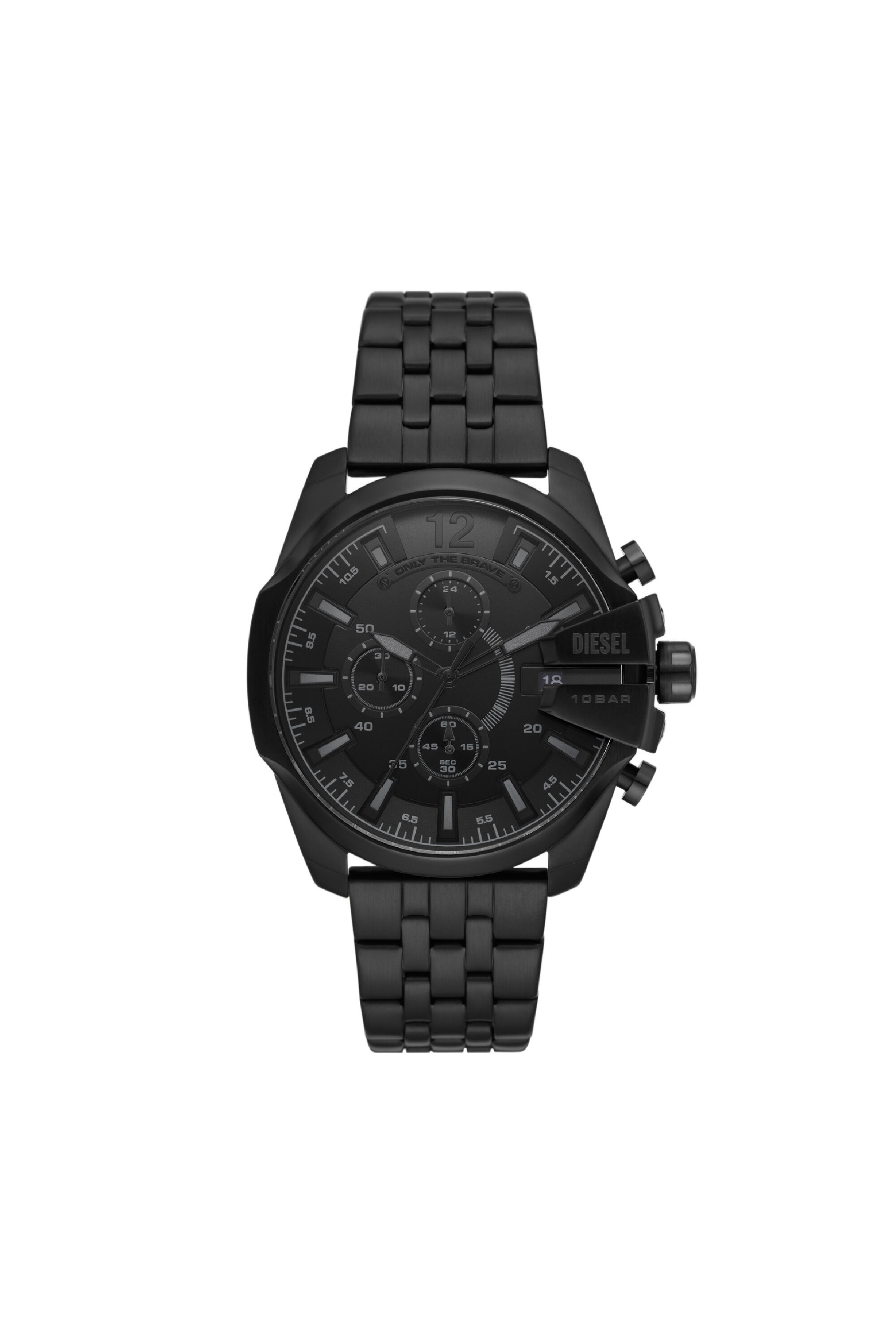 Men s Baby Chief Chronograph stainless steel watch Black Diesel