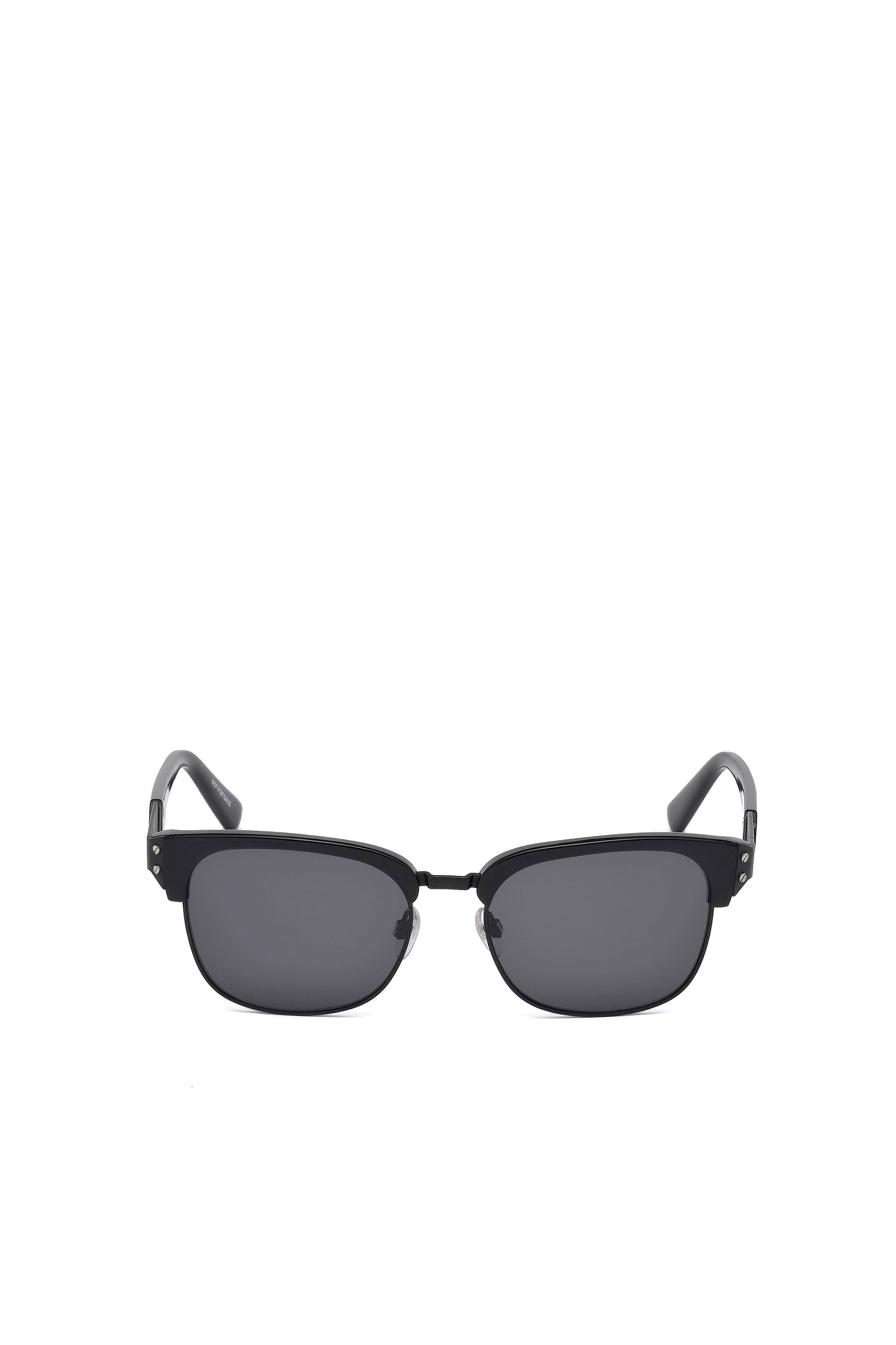 Diesel - DL0235, Unisex's Iconic metal bridge eyewear in Black - 1