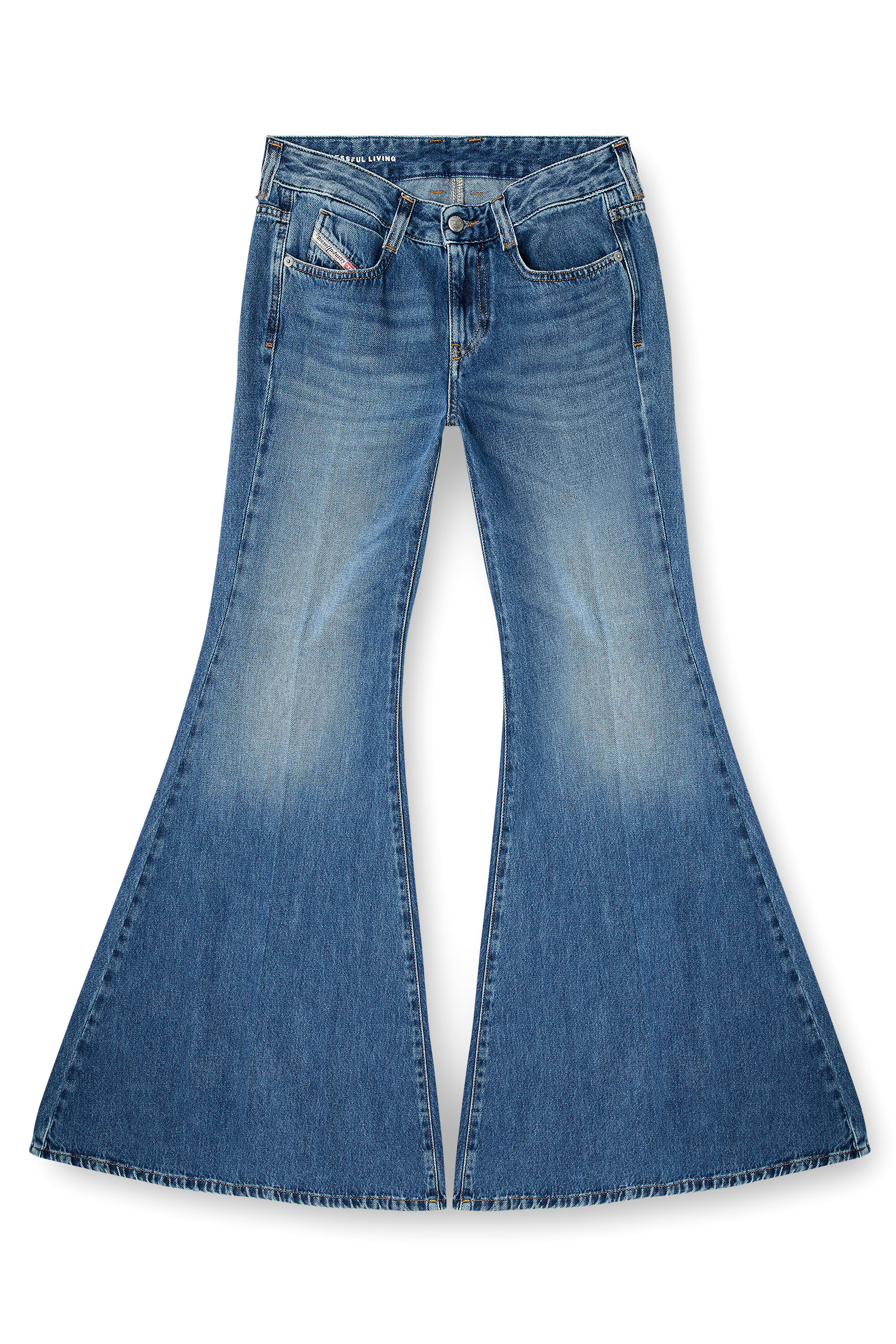 Diesel - Woman's Flare Jeans 1970 D-Bleess 09M56, Medium blue - 2