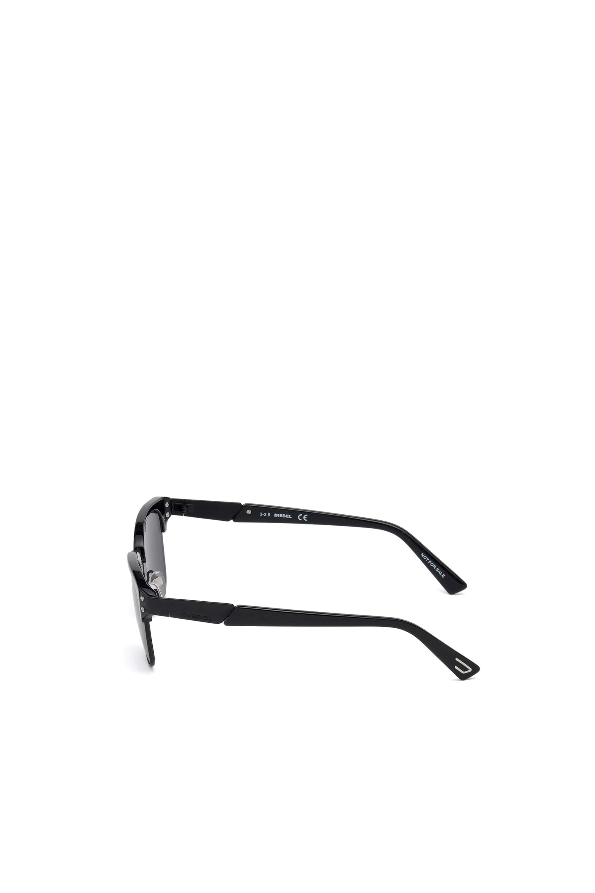 Diesel - DL0235, Unisex's Iconic metal bridge eyewear in Black - 4