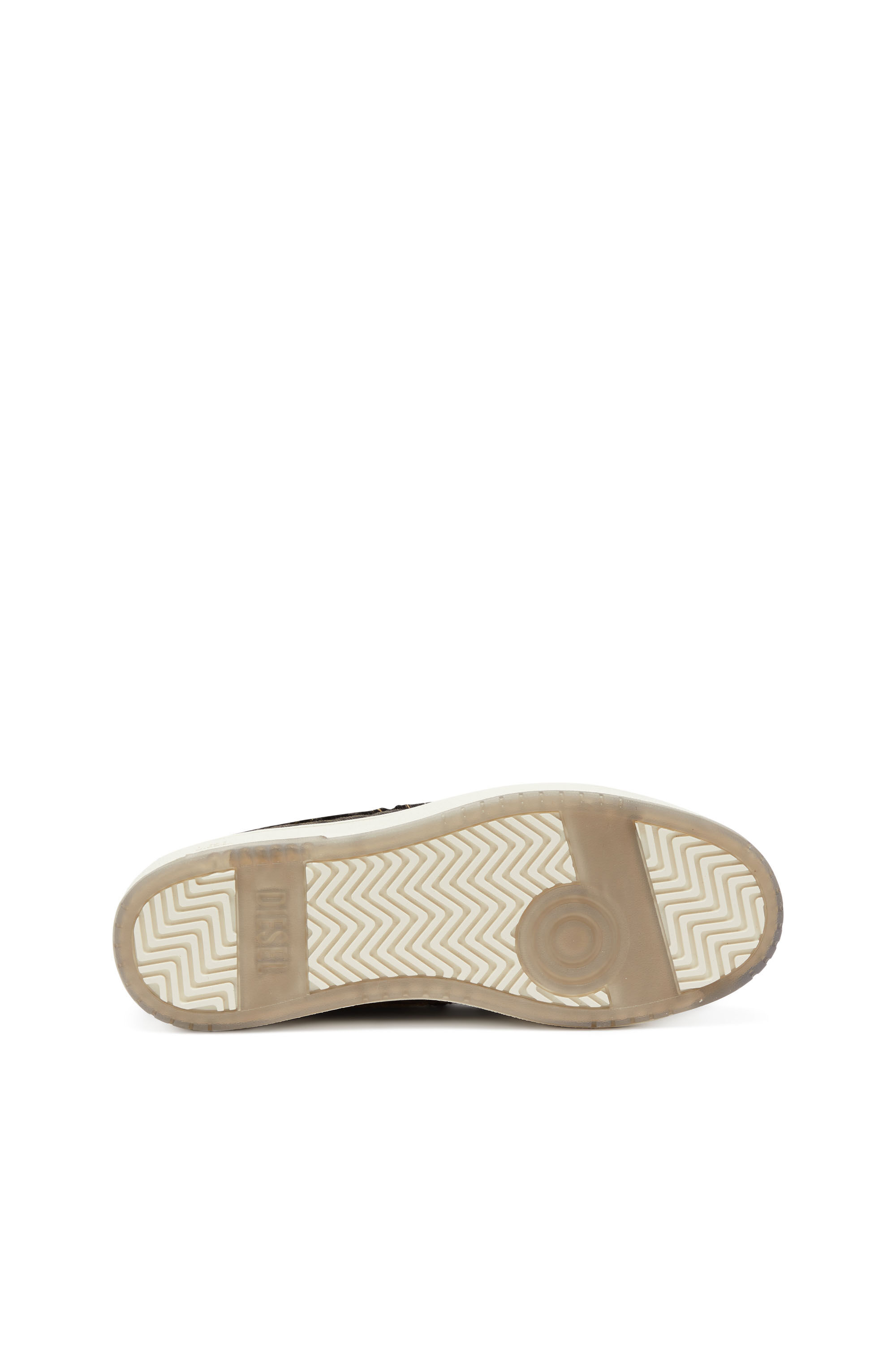 Diesel - S-TRACKER-D LOW, Man's S-Tracker-D-Frayed denim sneakers with transparent sole in Black - 5