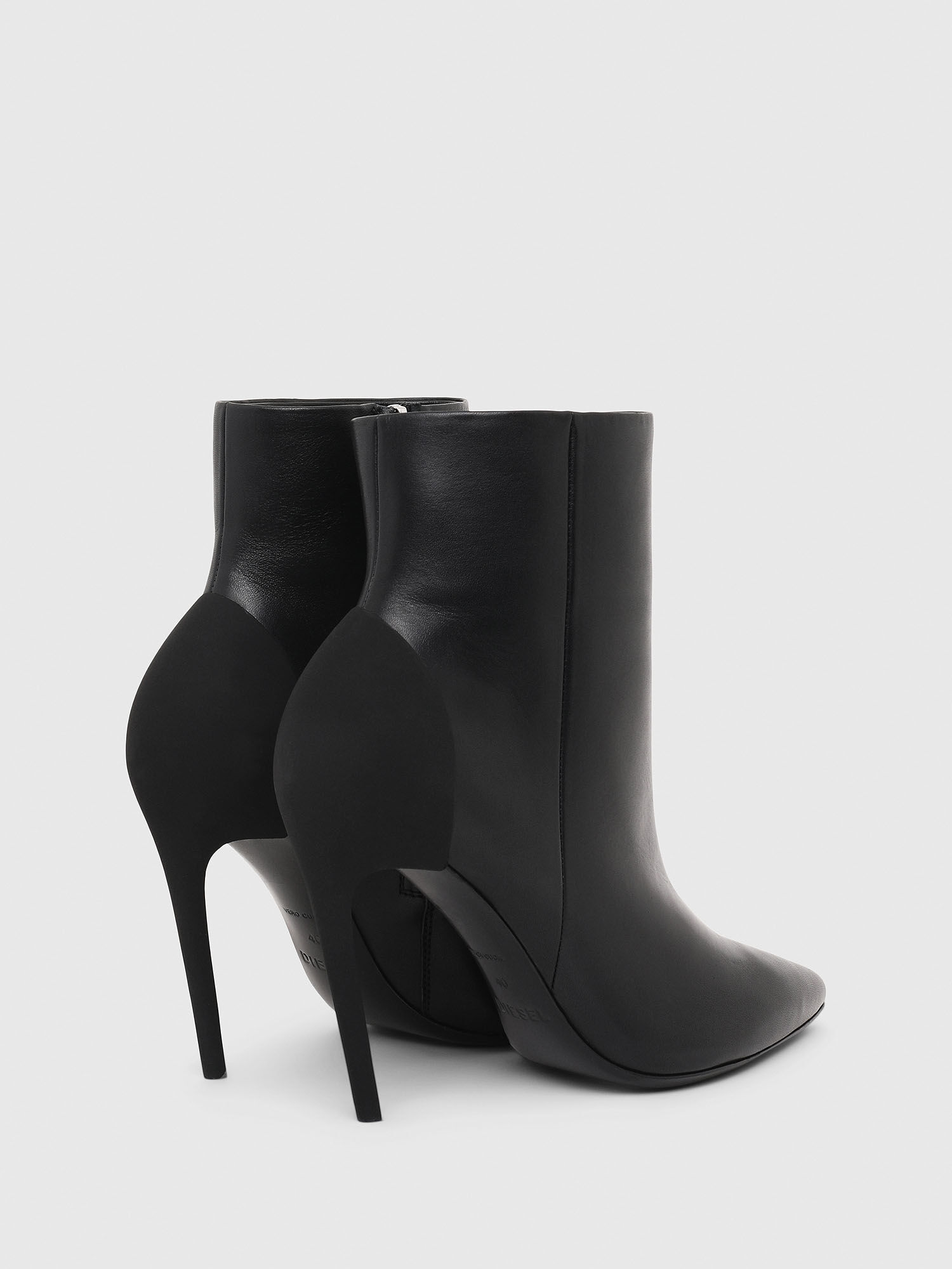 high heel ankle boots leather