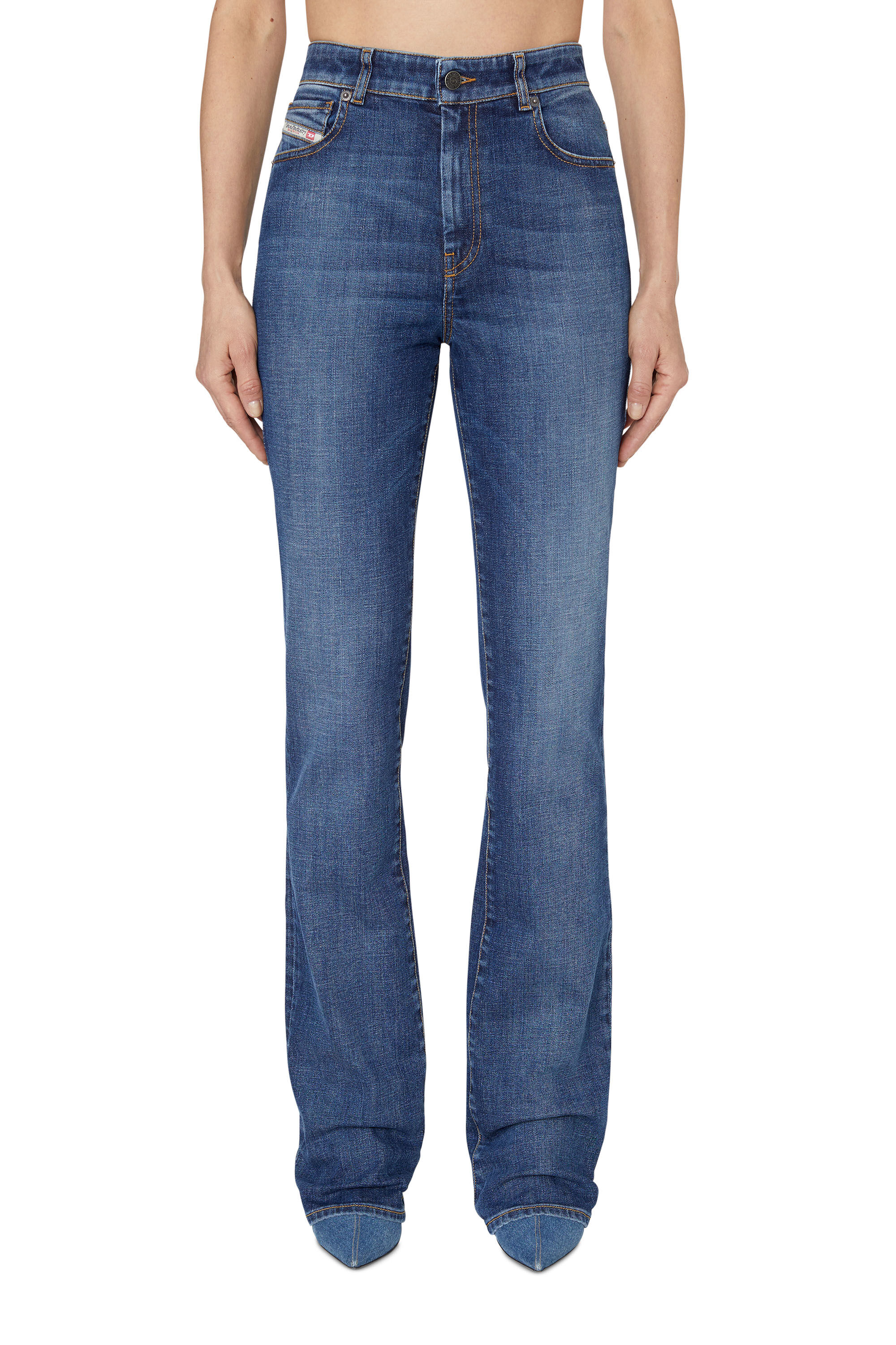 Diesel - Bootcut and Flare Jeans D-A01 09F52, Medium blue - Image 3