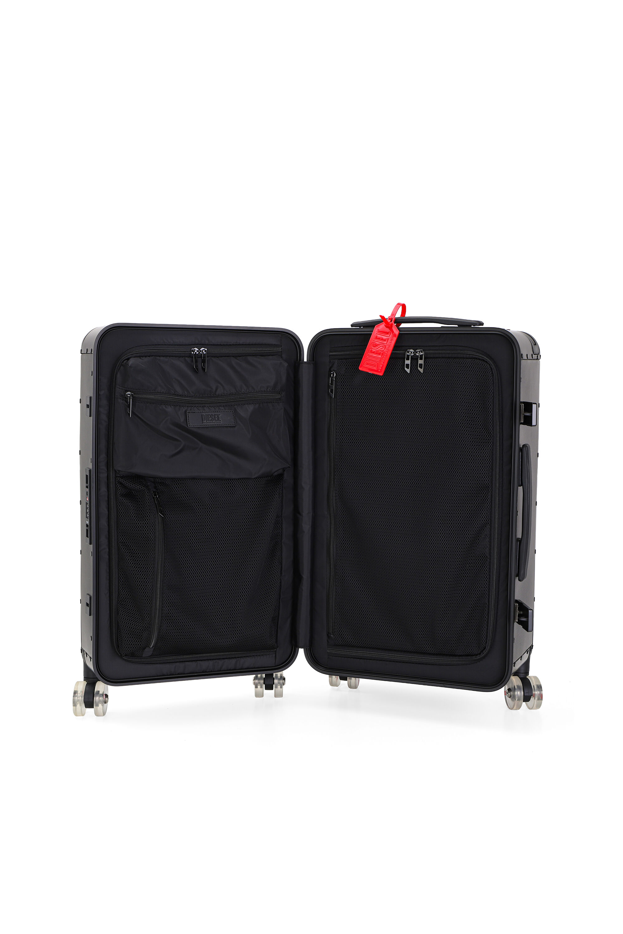 Diesel - DSL CARBON FIBER TROLLEY-BLACK- DSL001, Unisex's Carbon fiber suitcase size M in Black - 4