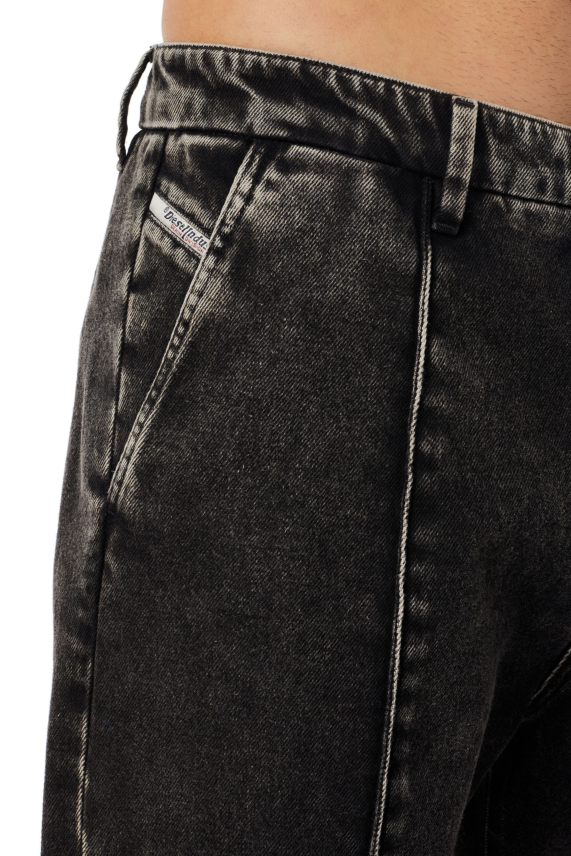 Diesel - Straight Jeans D-Chino-Work 09B87, Black/Dark grey - Image 6