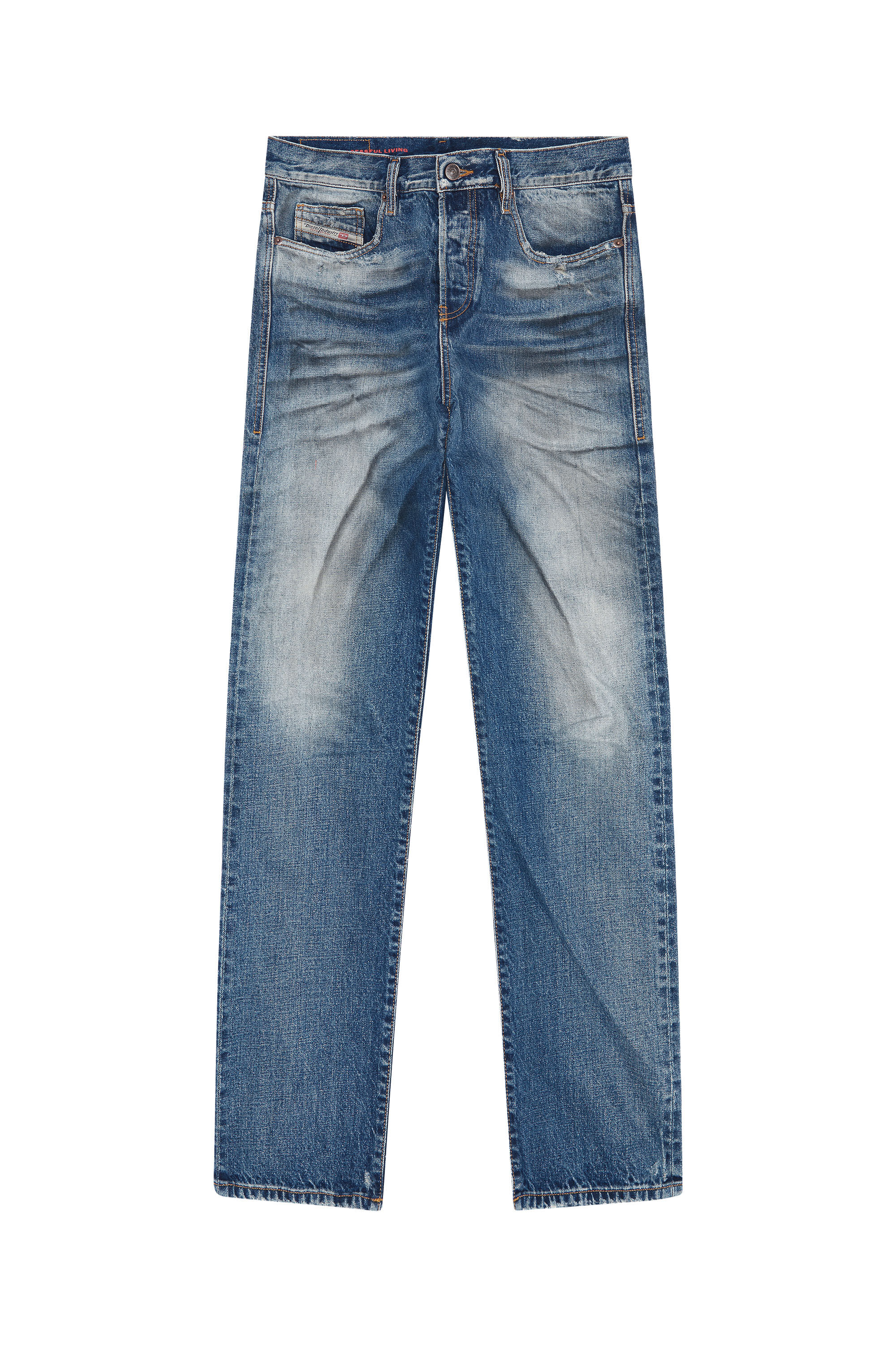 Diesel - 2020 D-VIKER 007D1 Straight Jeans, Medium blue - Image 2