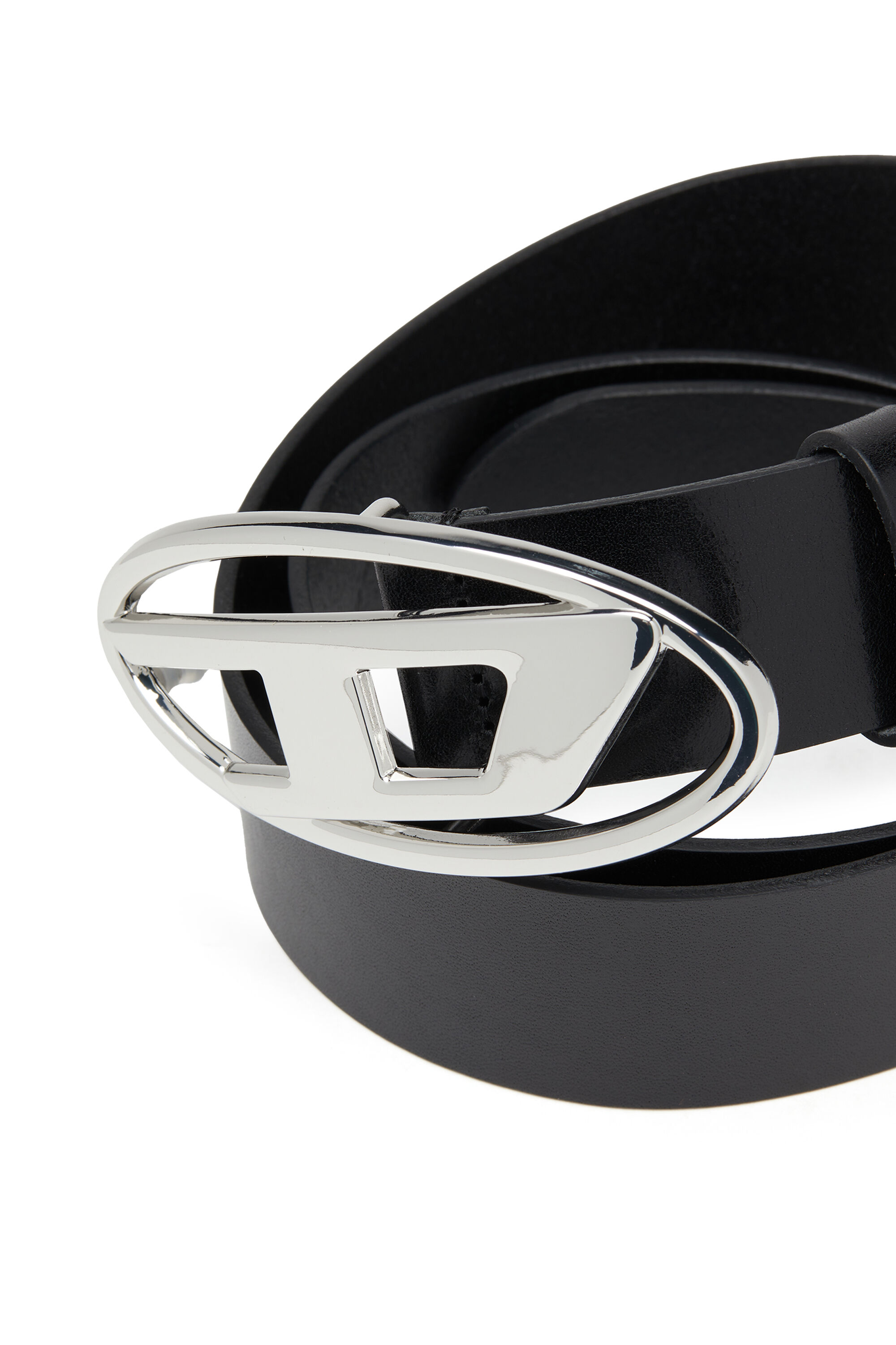 DIESEL☆オーバルD クリスタル バックル しょい B-1DR レザー ベルト85