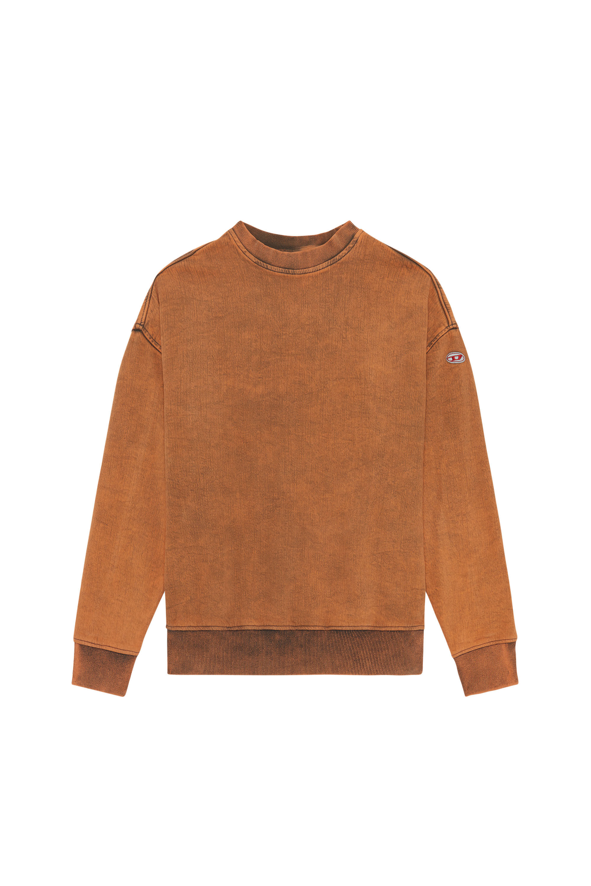 Diesel - D-KRIB TRACK DENIM SWEATSHIRT, Orange - Image 2