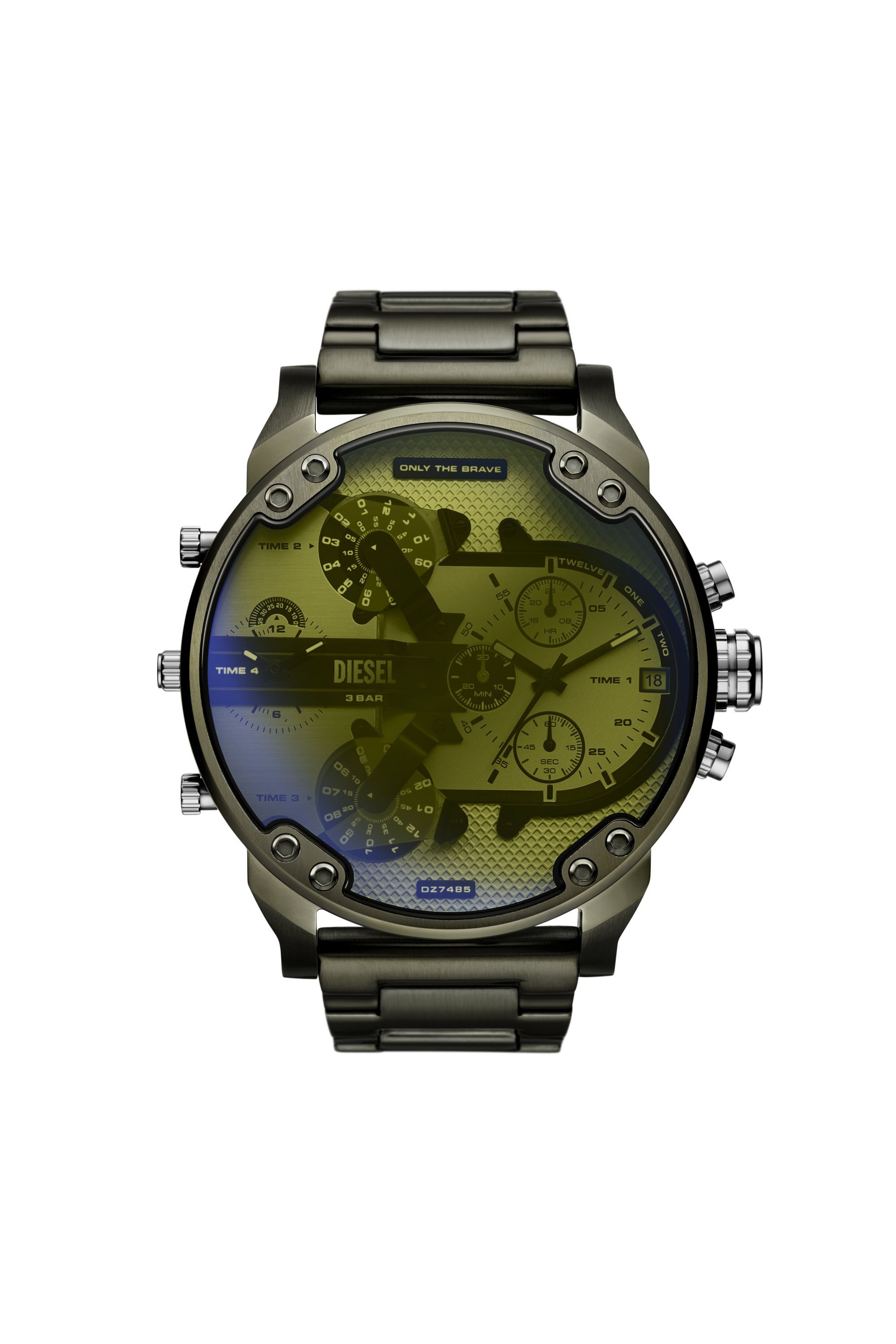 Men s Mr. Daddy 2.0 Green Stainless Steel Watch Green Diesel
