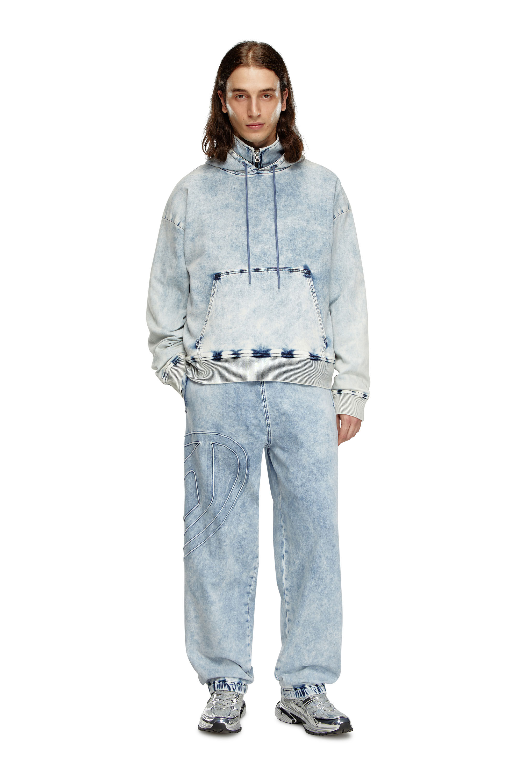 Diesel - Unisex's Slim D-Labb Track denim 0CBDN, Light Blue - 1