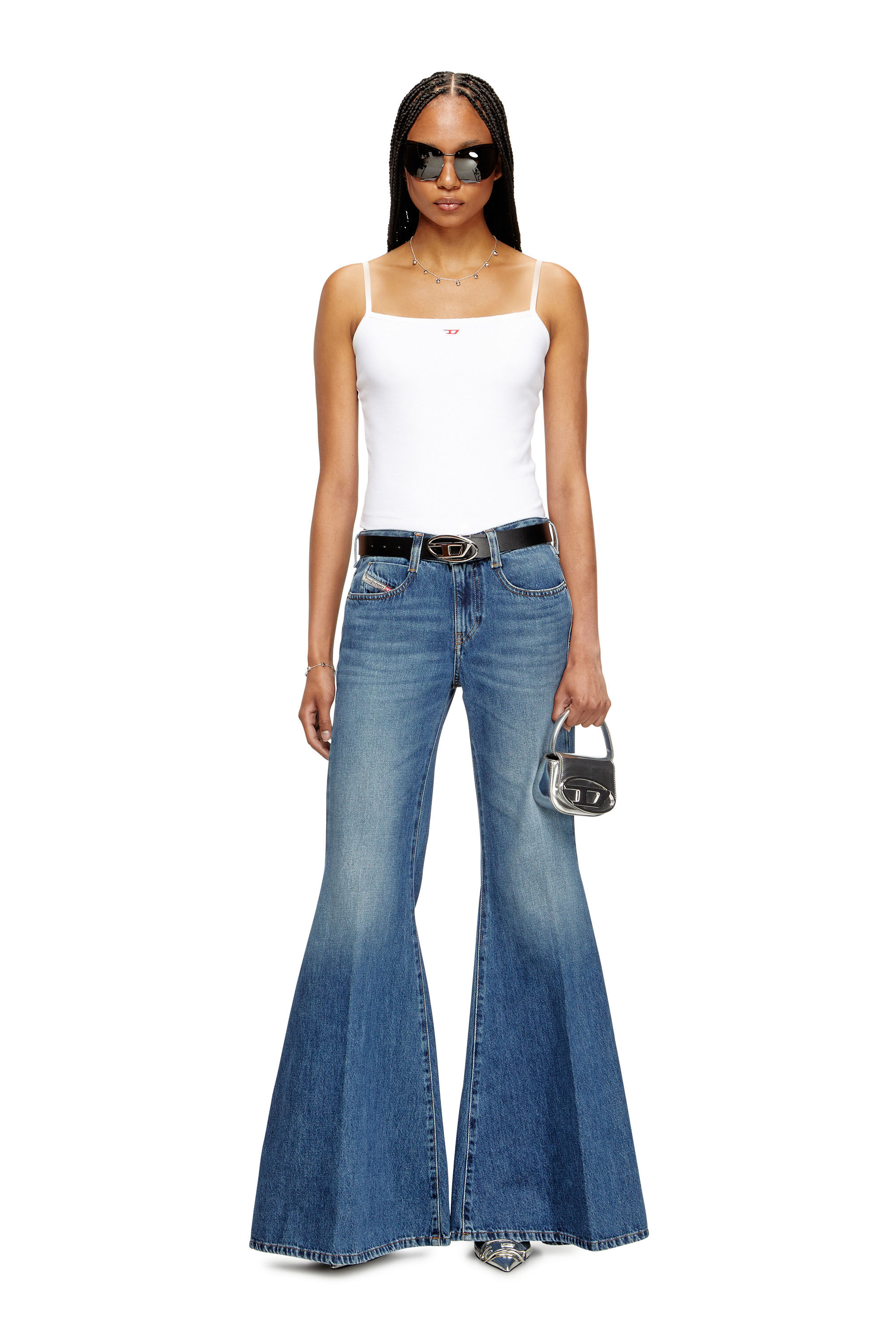 Diesel - Woman's Flare Jeans 1970 D-Bleess 09M56, Medium blue - 1