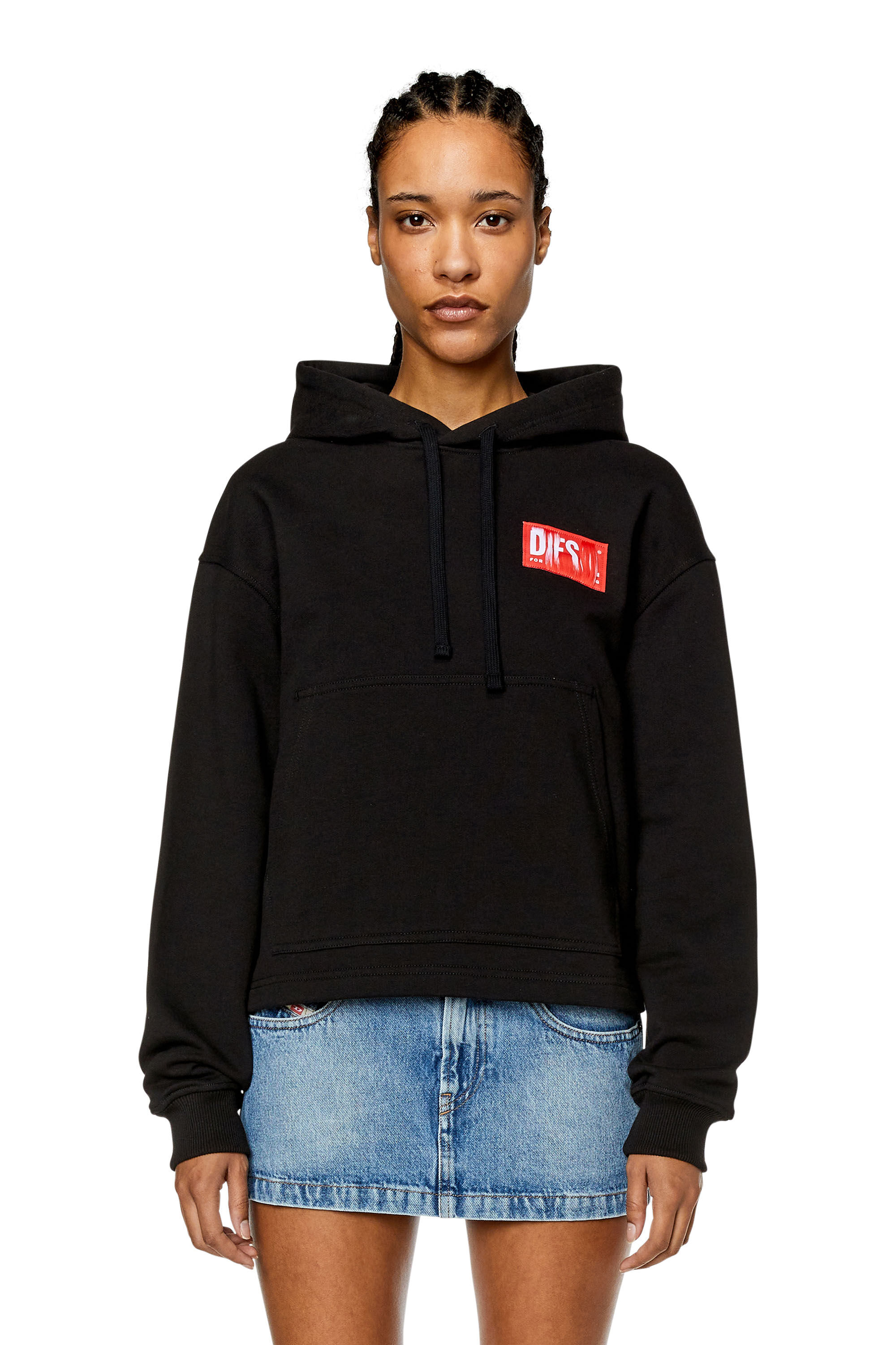 Diesel - F-JARALABEL-HOOD, Black - Image 3