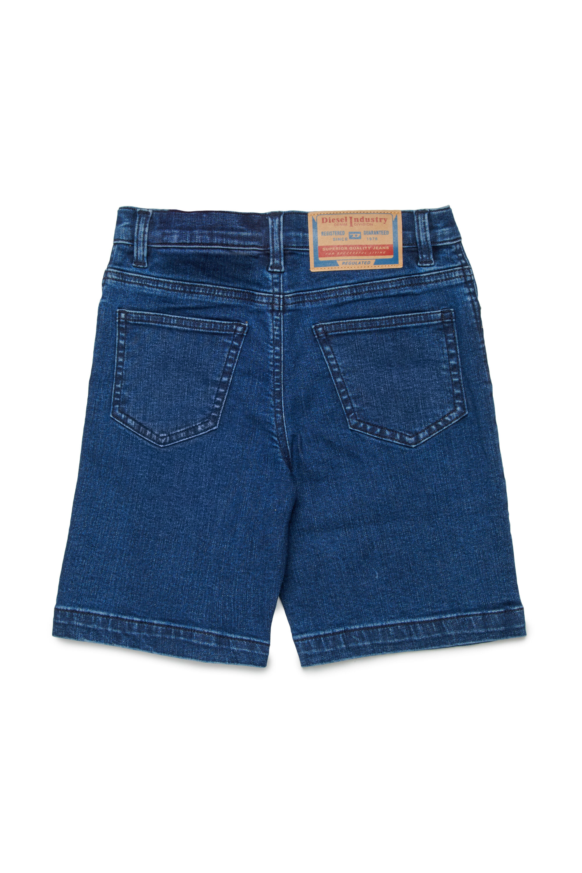 Diesel - D-MACS-SH-J, Man's Bermuda shorts in stretch denim in Dark Blue - 2