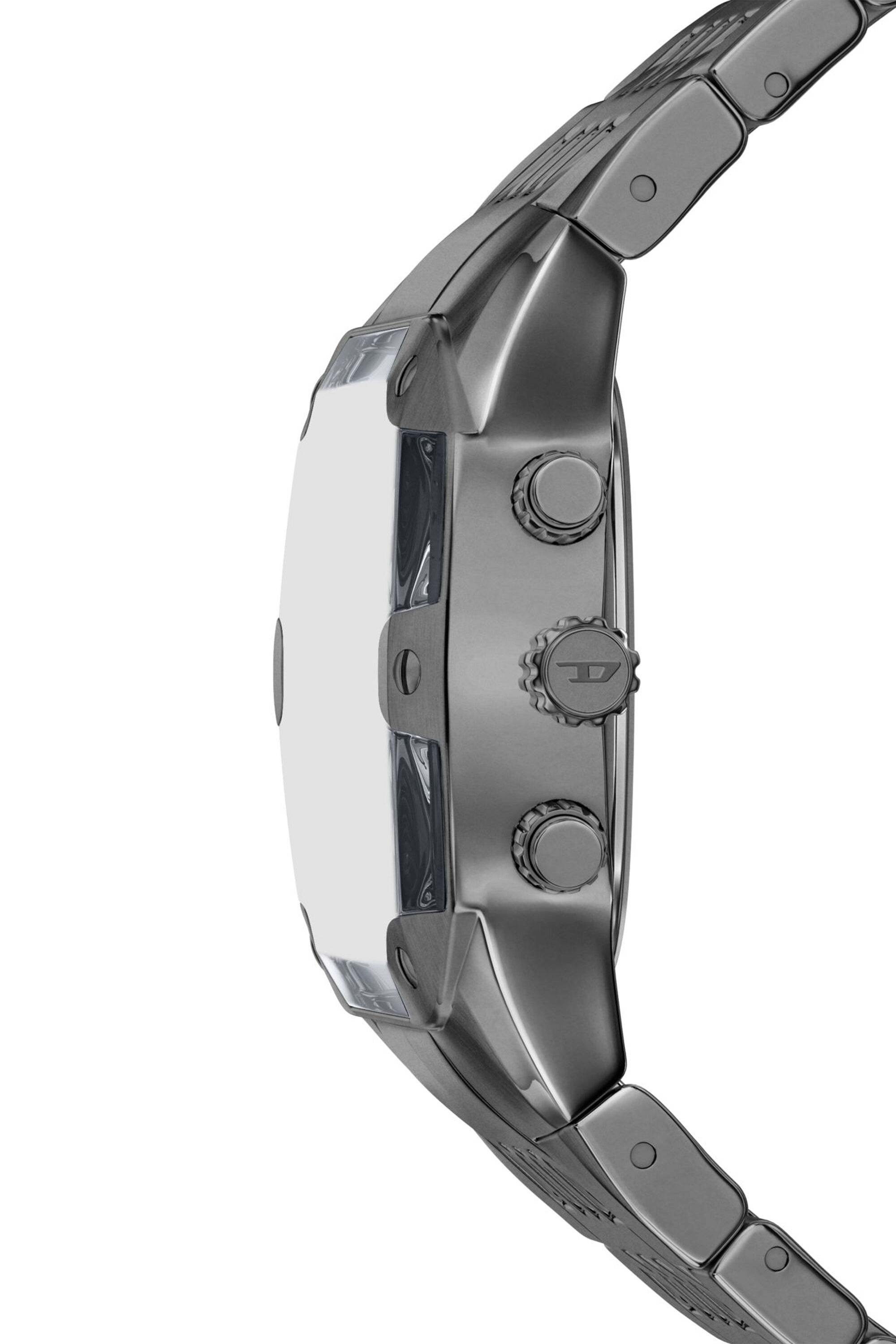 Diesel - DZ4717 WATCH, Man's Spiked Cushion gunmetal stainless steel watch in Dark grey - 3