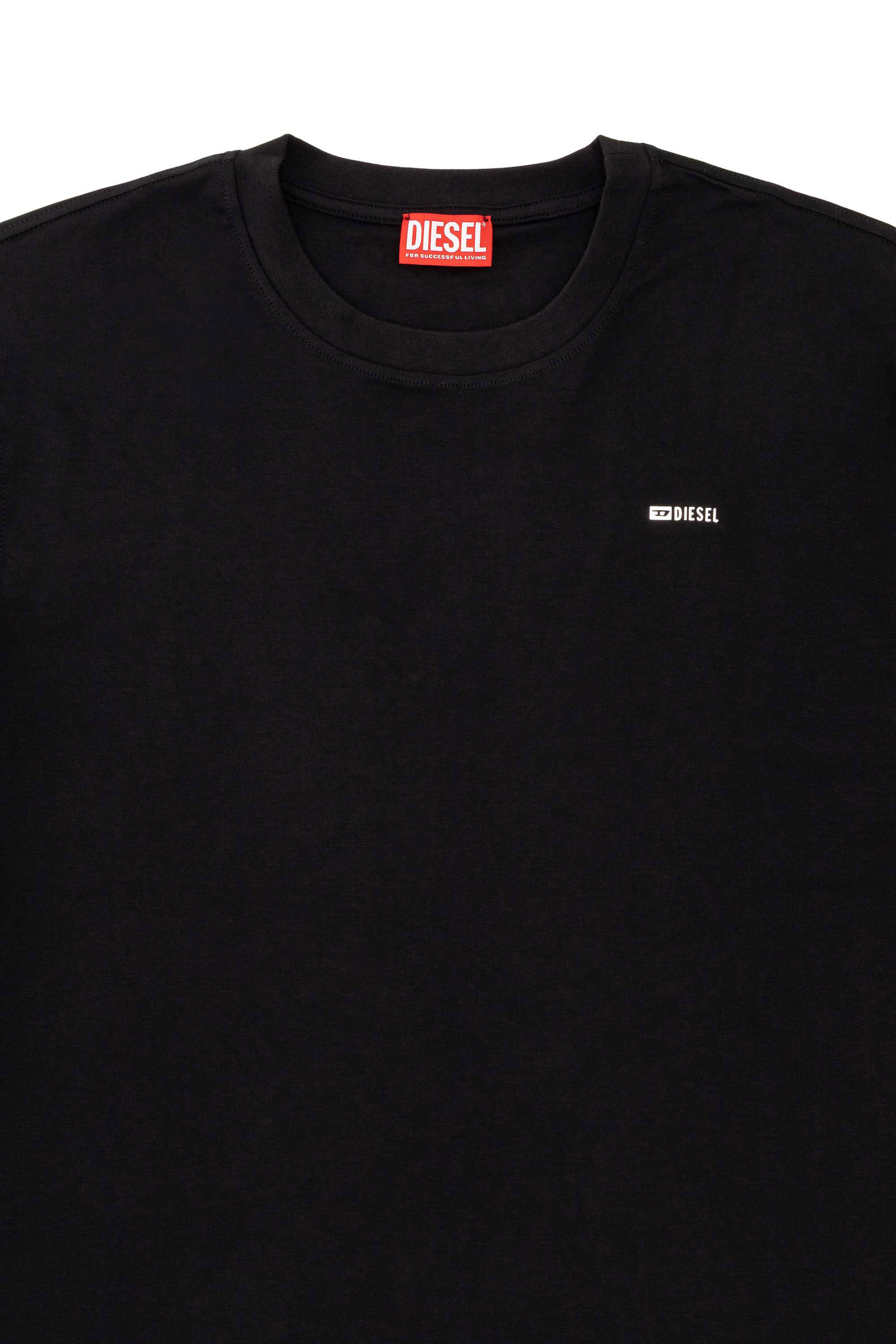 Diesel - T-ADJUST-MET, Man's Cotton T-shirt with small logo on chest in Black - 6