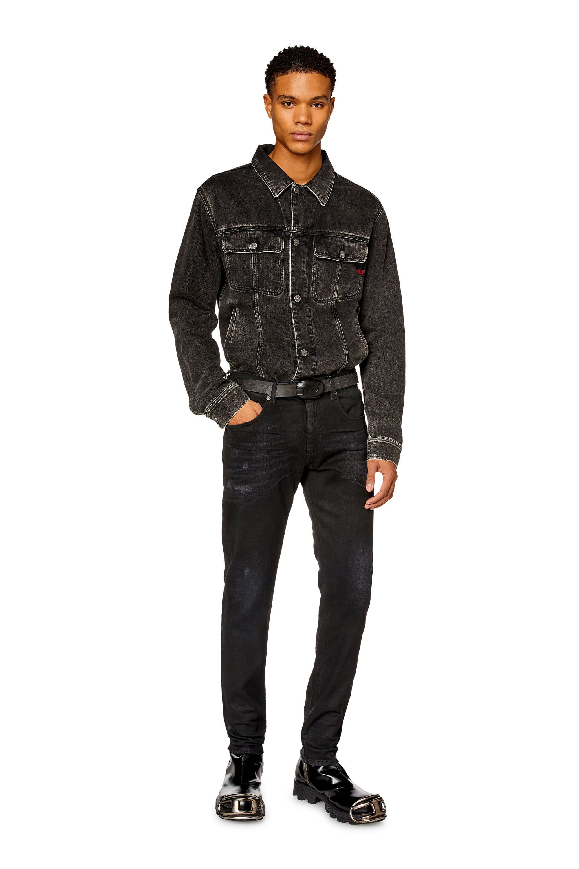 Men's Slim Jeans | Black/Dark grey | Diesel 2019 D-Strukt