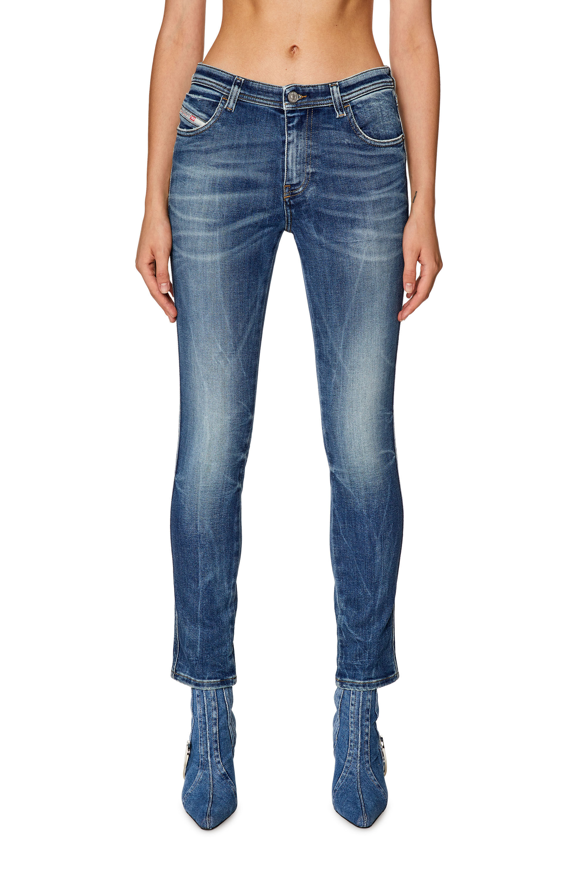 Diesel - Skinny Jeans 2015 Babhila 09G30, Medium blue - Image 3