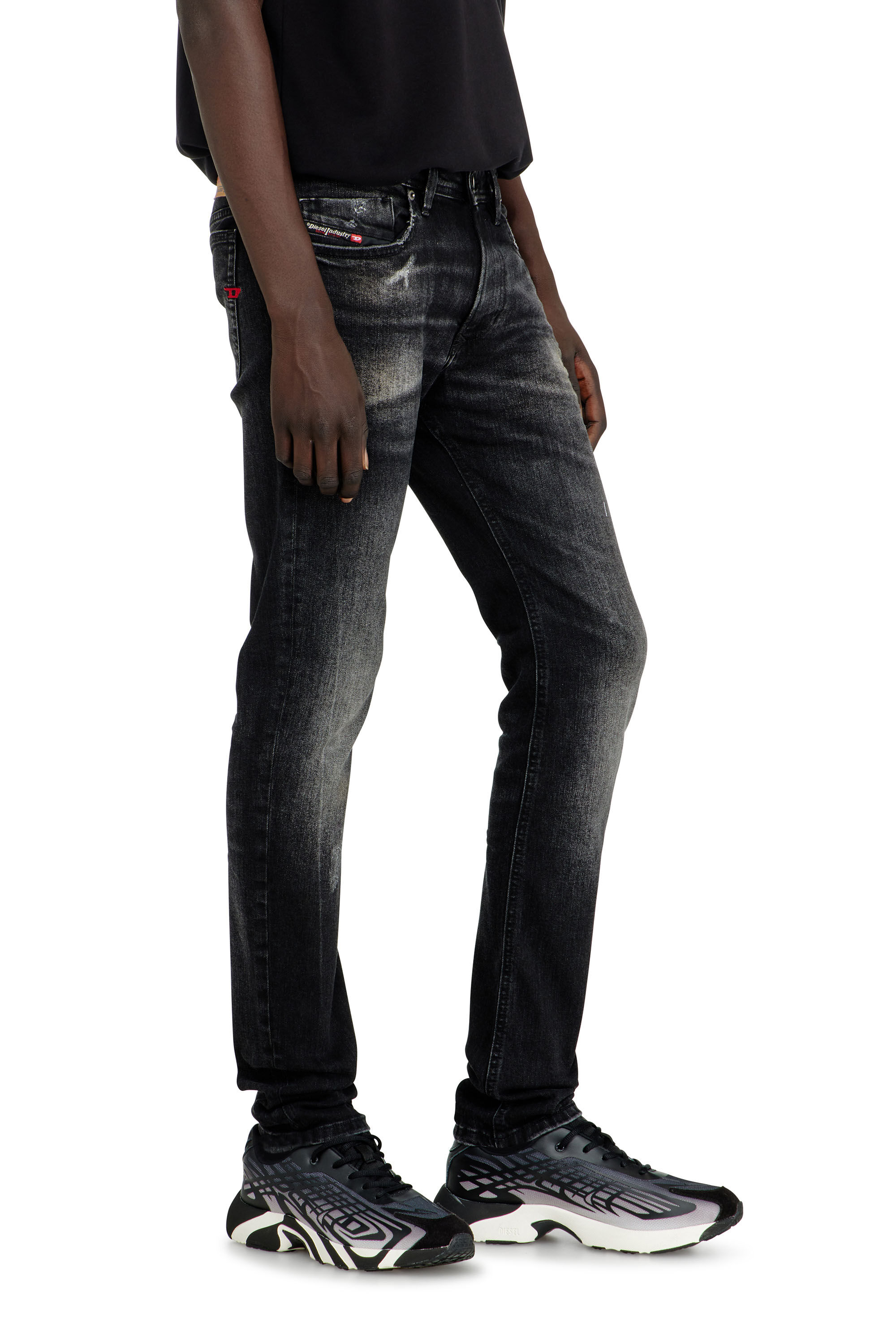パンツ archive DIESEL Coated Skinny Jeans Men's Skinny Jeans | Black/Dark grey | Diesel 1979 Sleenker