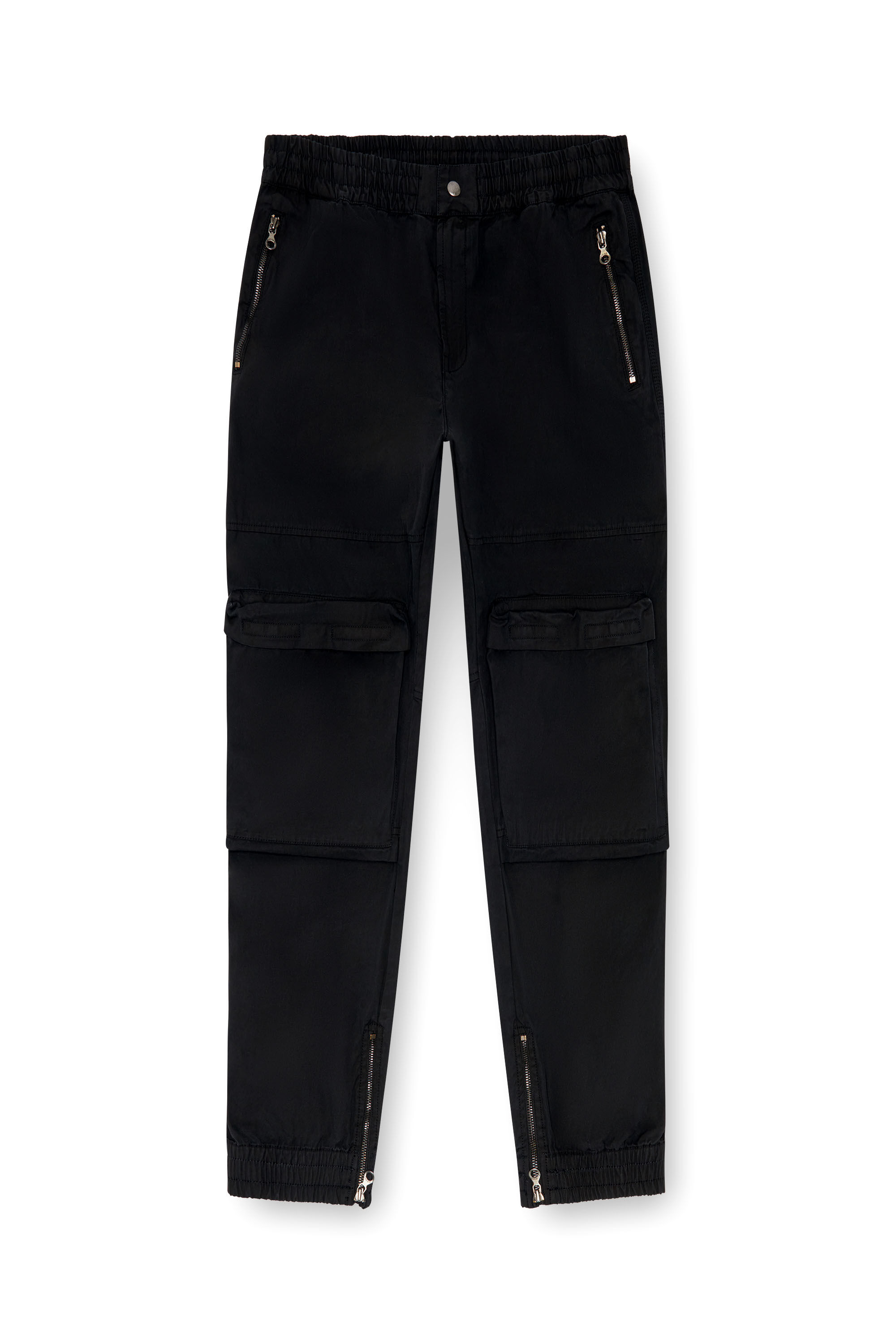 Men's Cargo pants in faded organic cotton | Black | Diesel