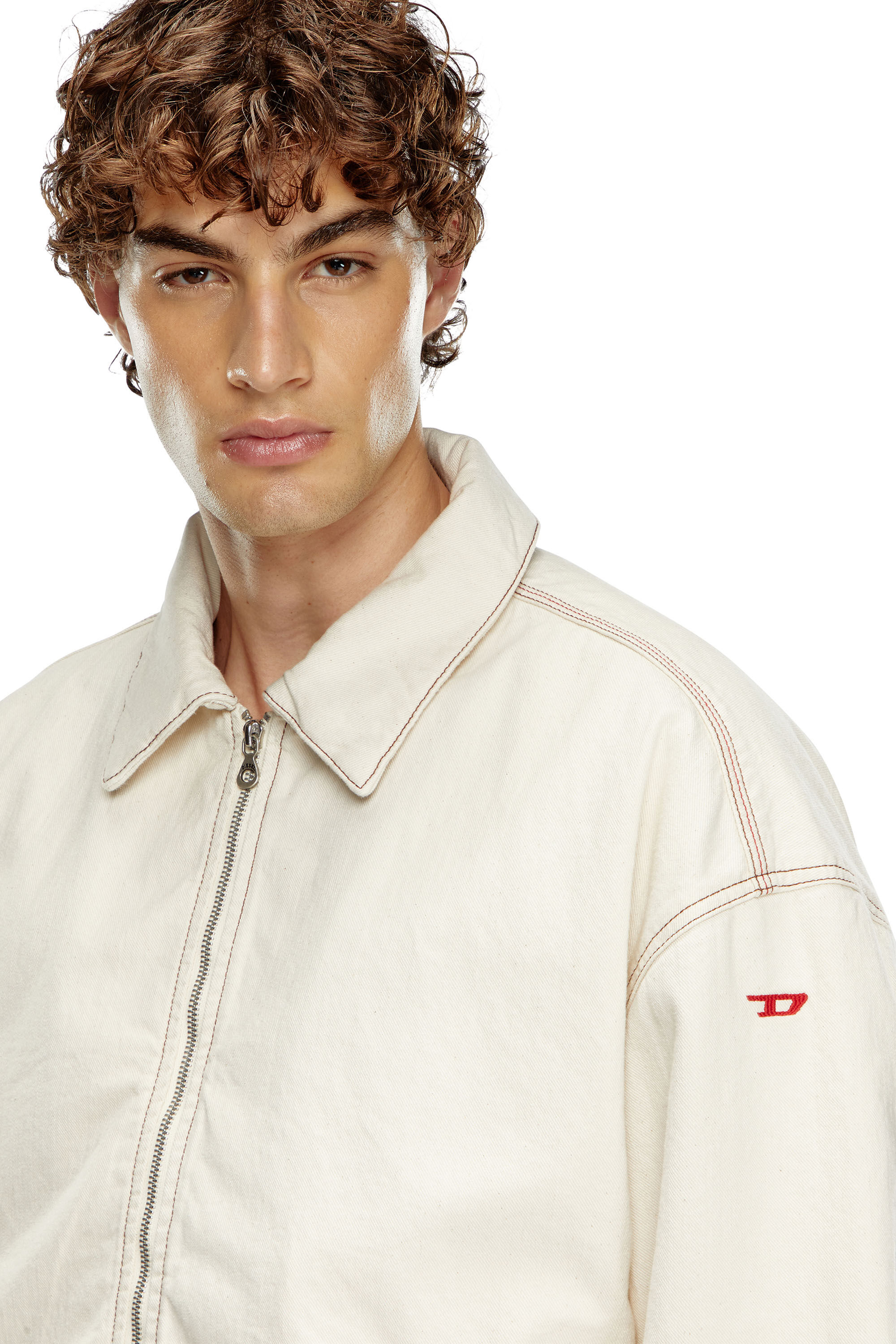 Diesel white denim jacket sale