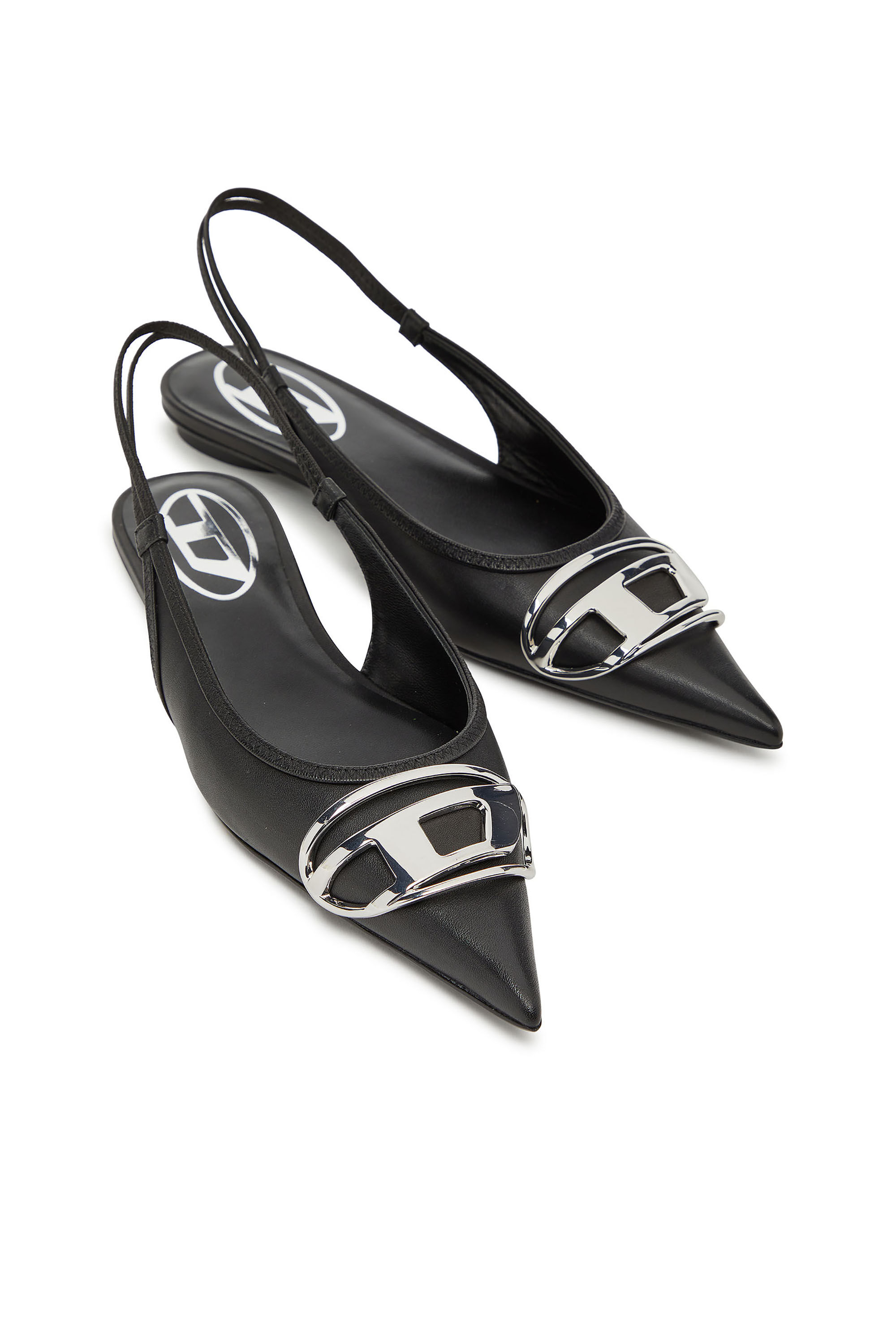 Women's D-Venus-Slingback flats in nappa leather | Black | Diesel