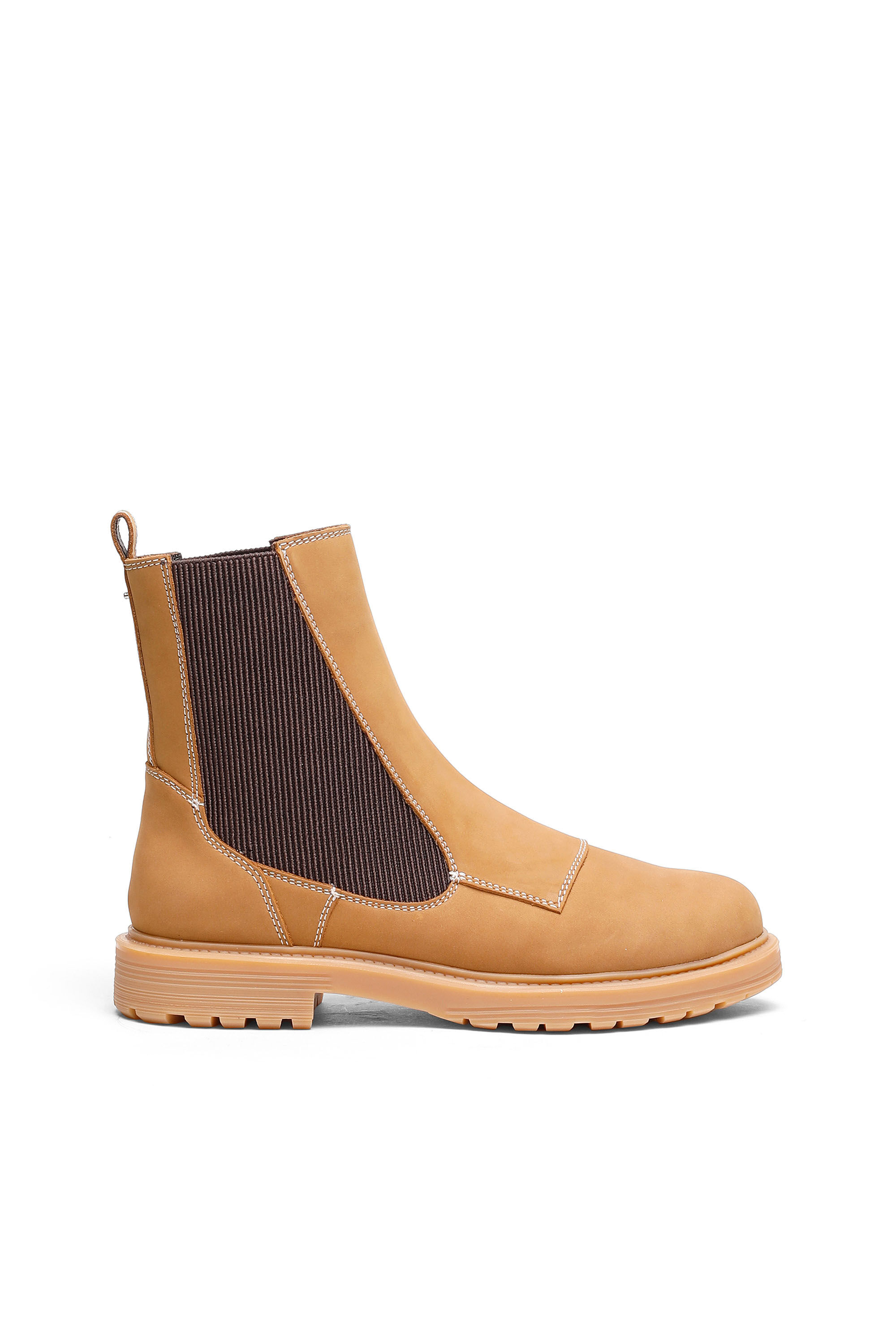 light brown leather chelsea boots