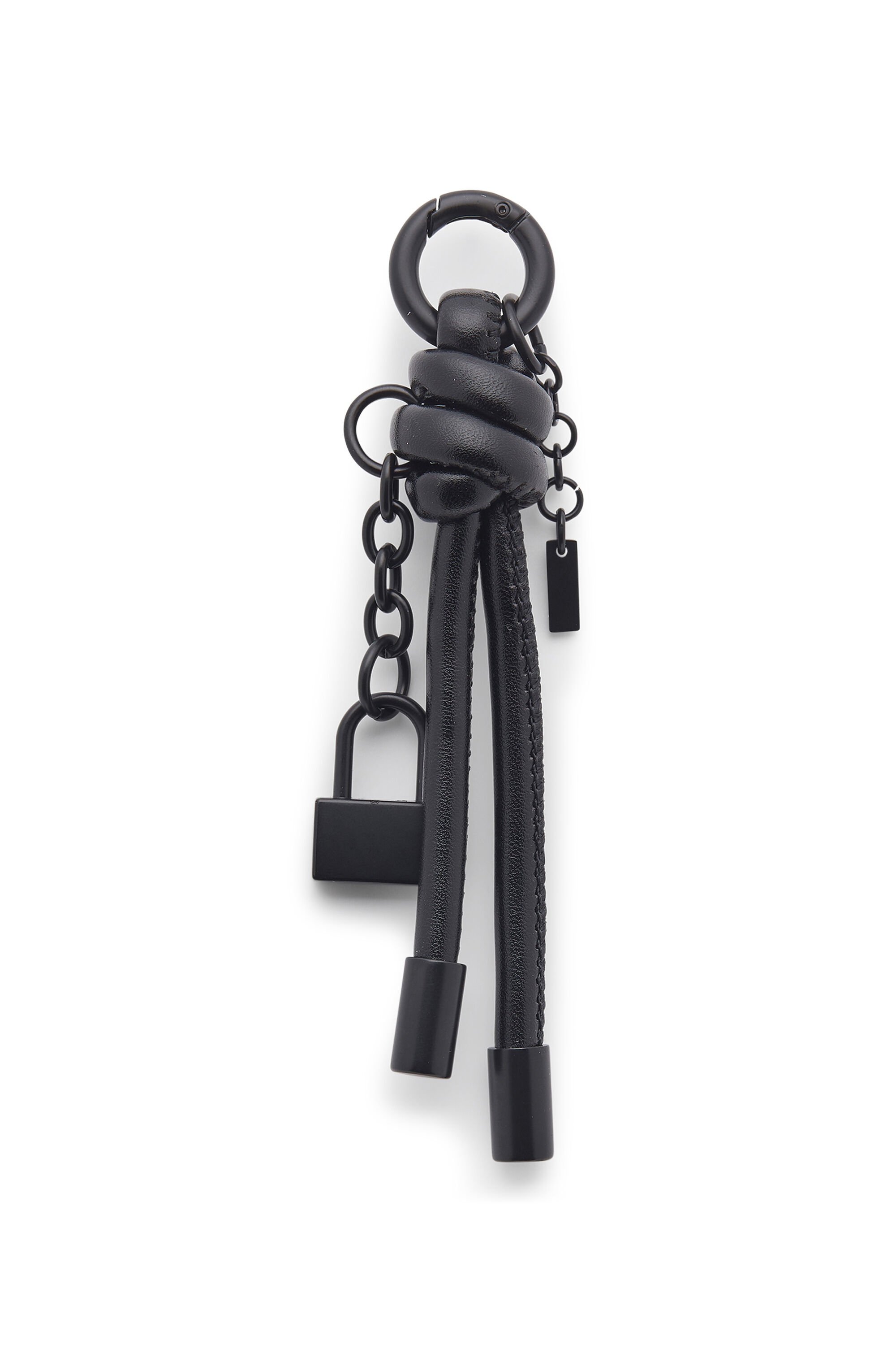 Diesel - CHARM-LOCK II, Man's Metal keyring/charm with Diesel padlock detail in Black - 2
