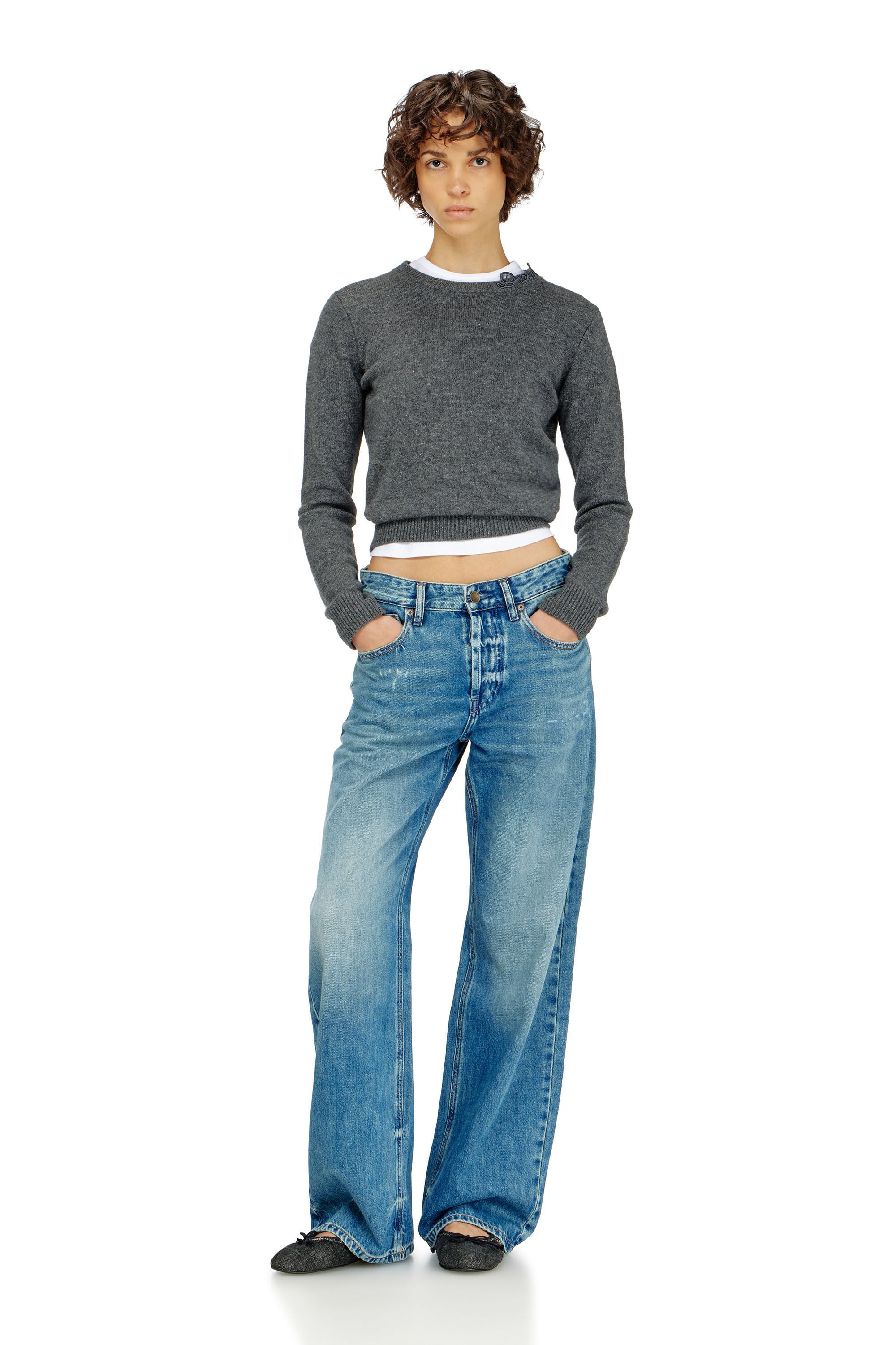 Diesel - Woman's Relaxed Jeans 1990 D-Waigee 0TJDI, Medium blue - 5