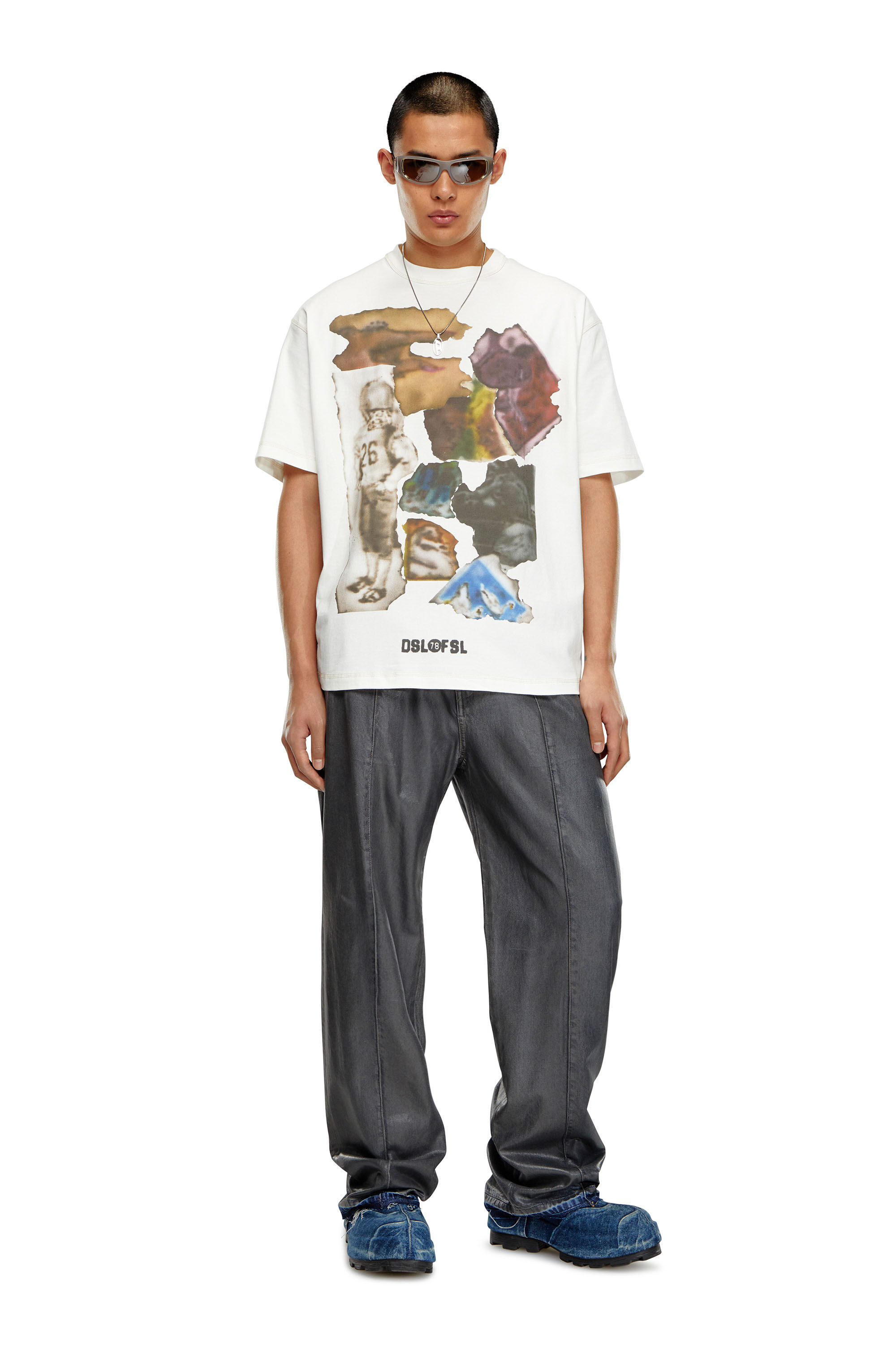 Diesel - T-WASH-N3, Man T-shirt with airbrush print in White - Image 1