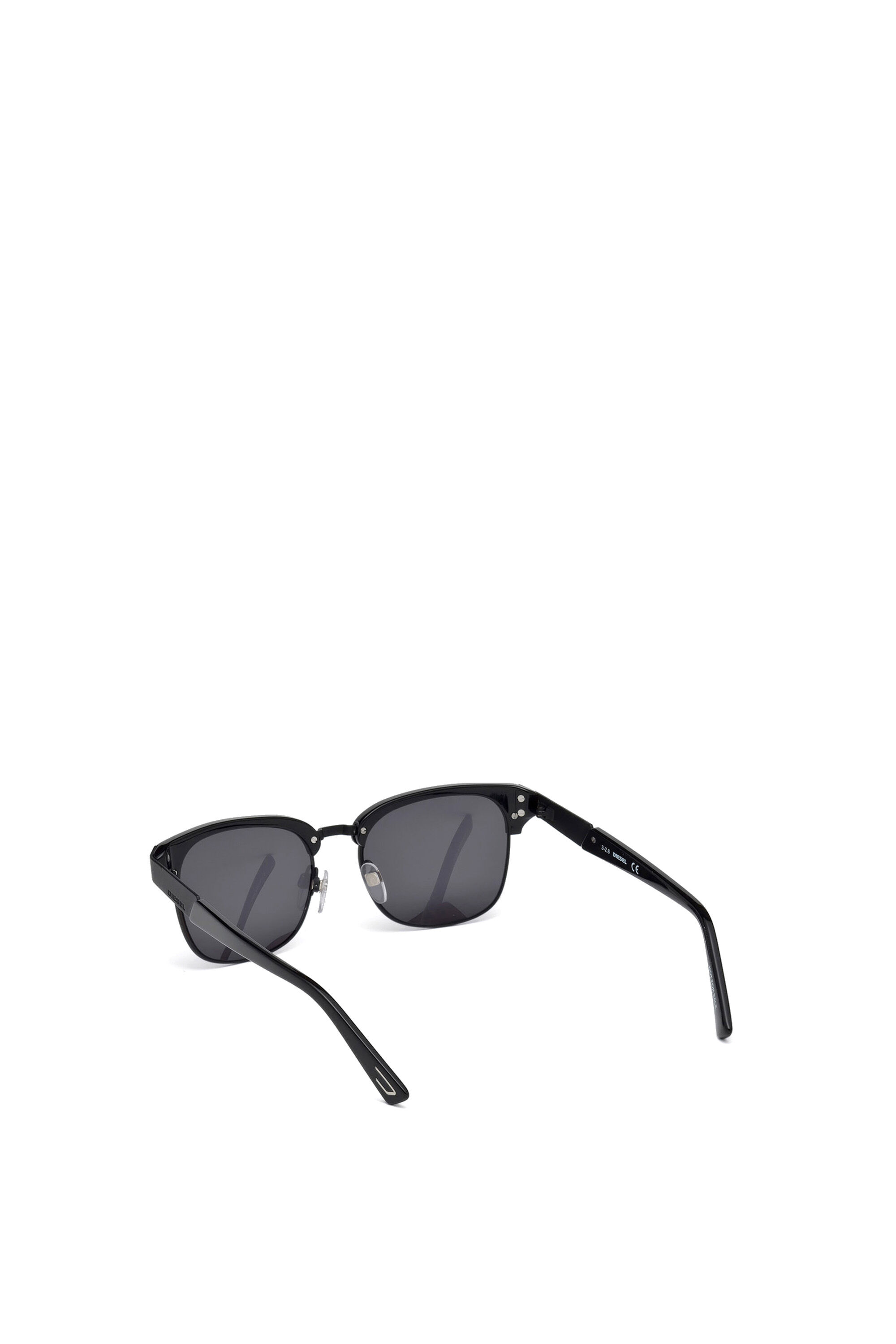 Diesel - DL0235, Unisex's Iconic metal bridge eyewear in Black - 3
