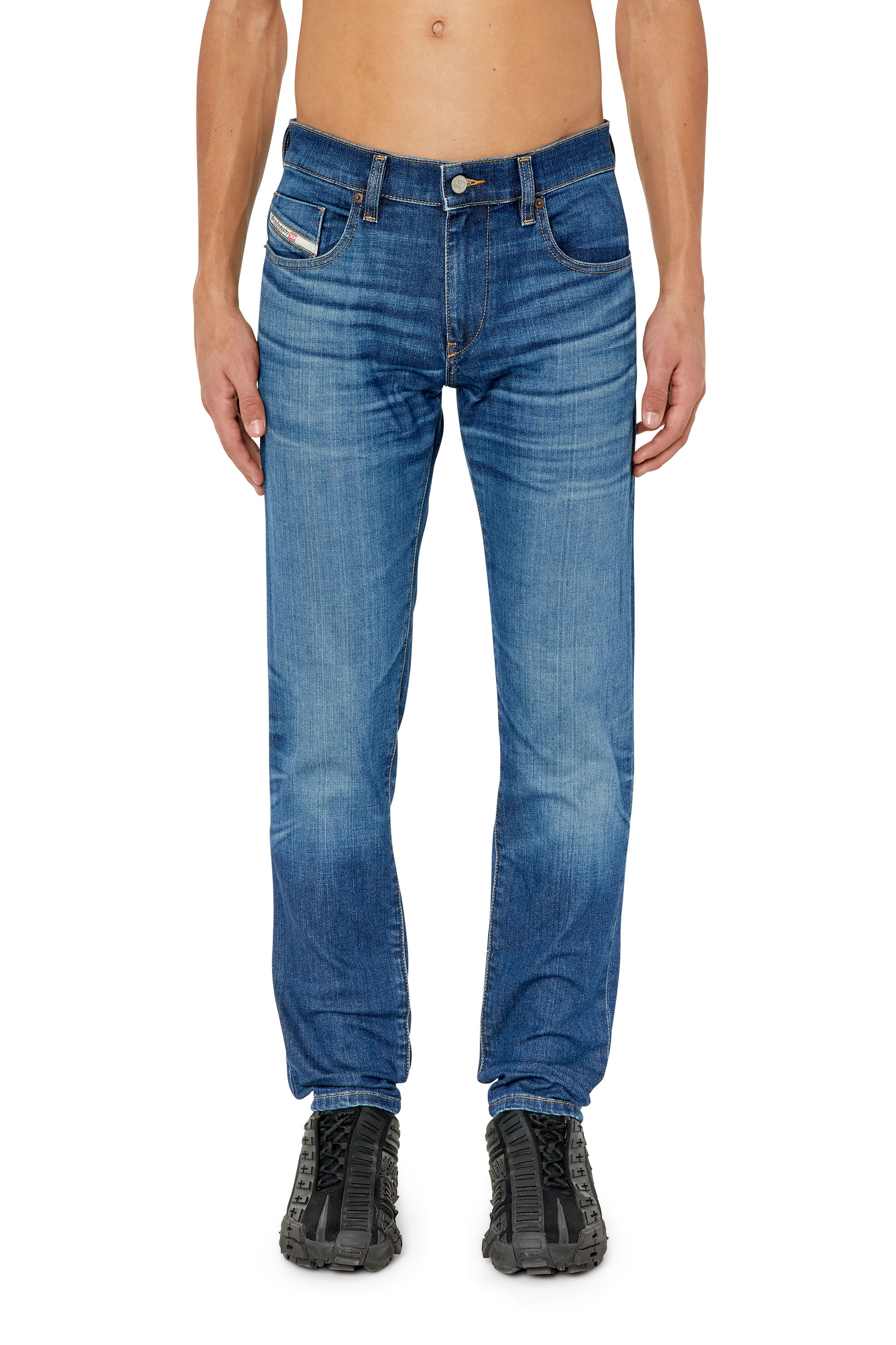 Diesel - 2019 D-Strukt 0NFAN Slim Jeans, Light Blue - Image 3