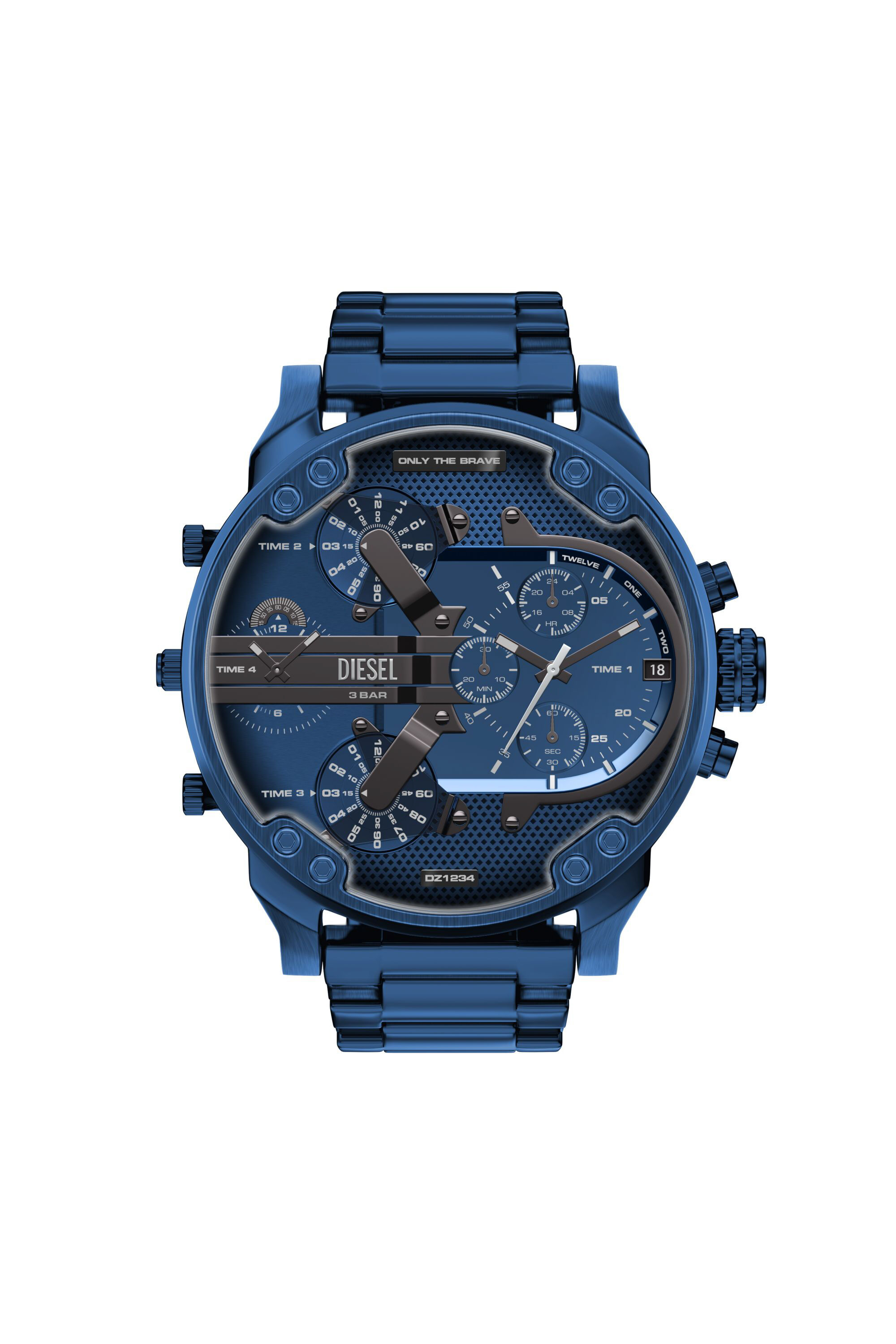 Men's Mr. Daddy 2.0 Blue Stainless Steel Watch | Blue | Diesel