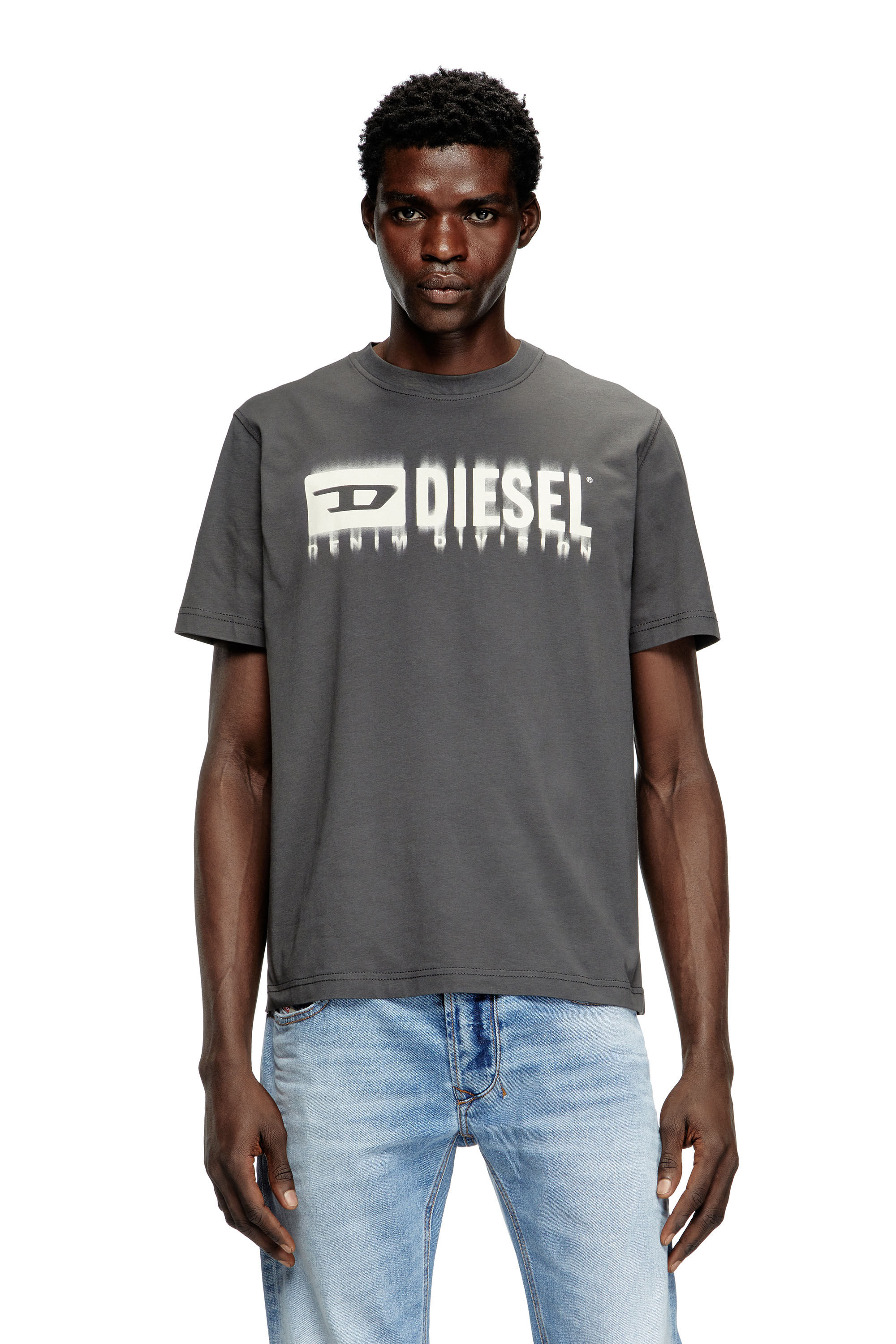 洗練されたデザイン　 DIESEL　T-ADJUST Q7 T-SHIRT L Diesel T-Adjust-Q7 Tシャツ | グレー | FARFETCH JP