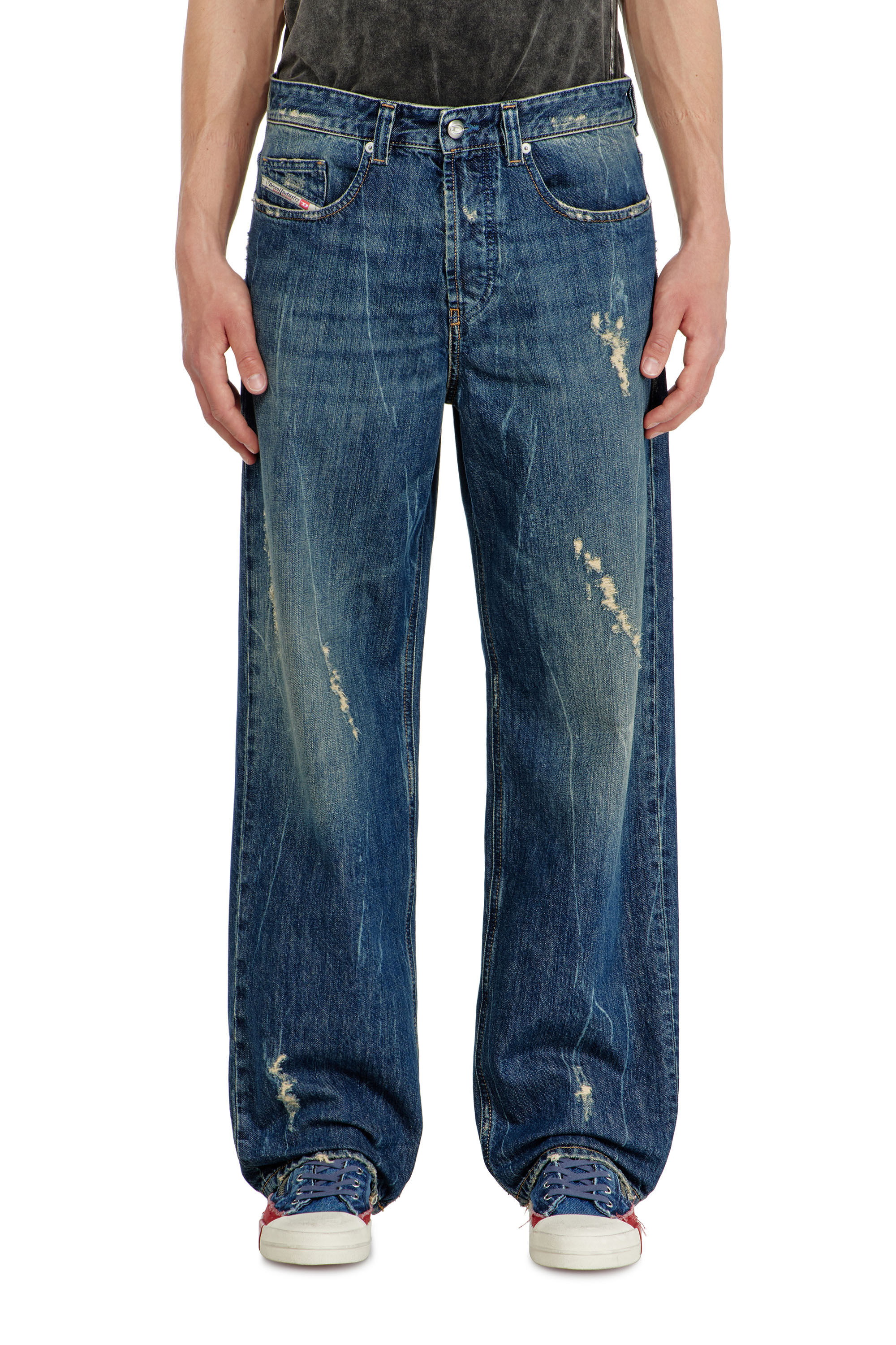 Diesel - Man's Relaxed Jeans 2001 D-Macro 09Q28, Medium blue - 4