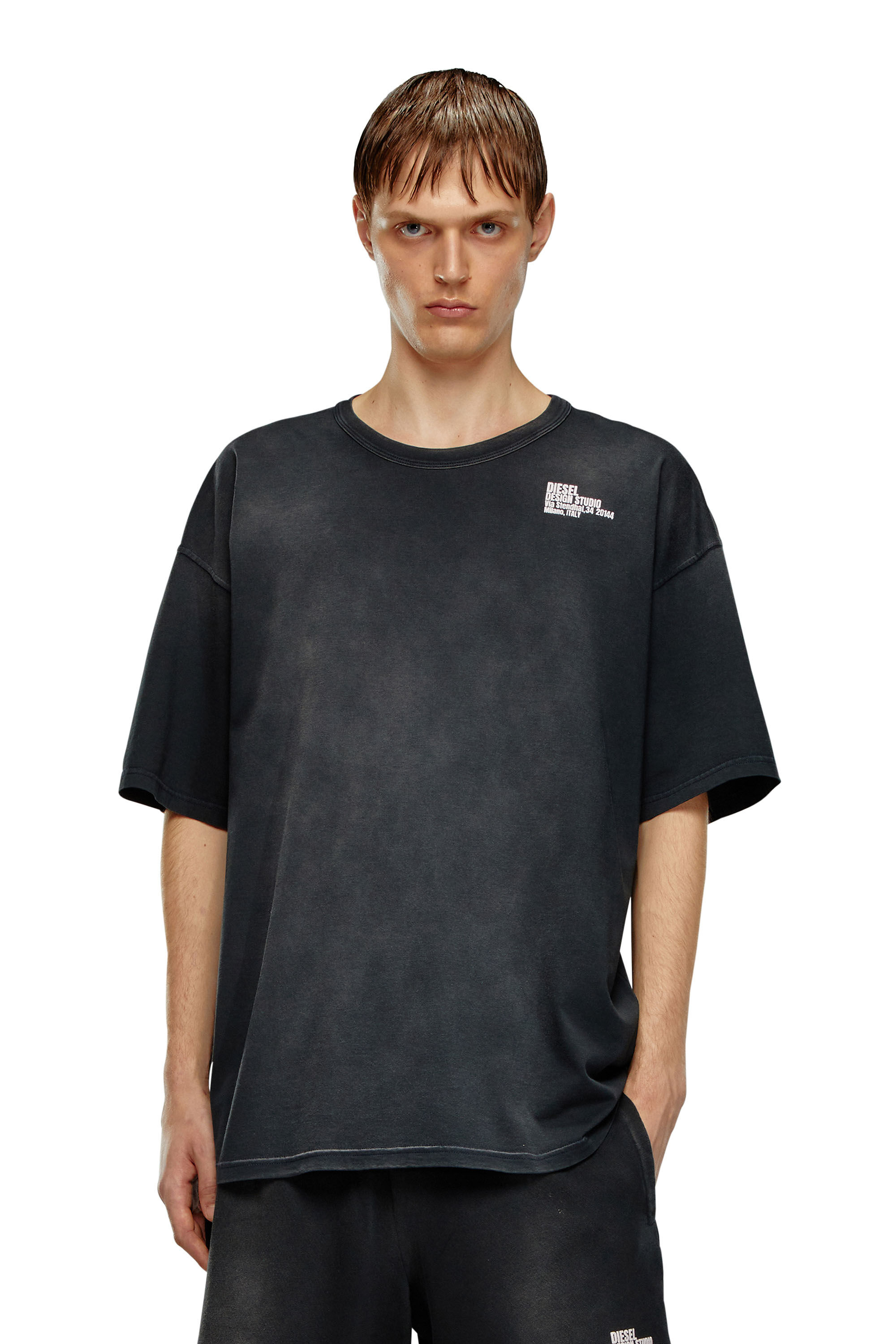 Diesel - T-BOXT-N7, Man T-shirt with mini Design Studio print in Black - Image 3