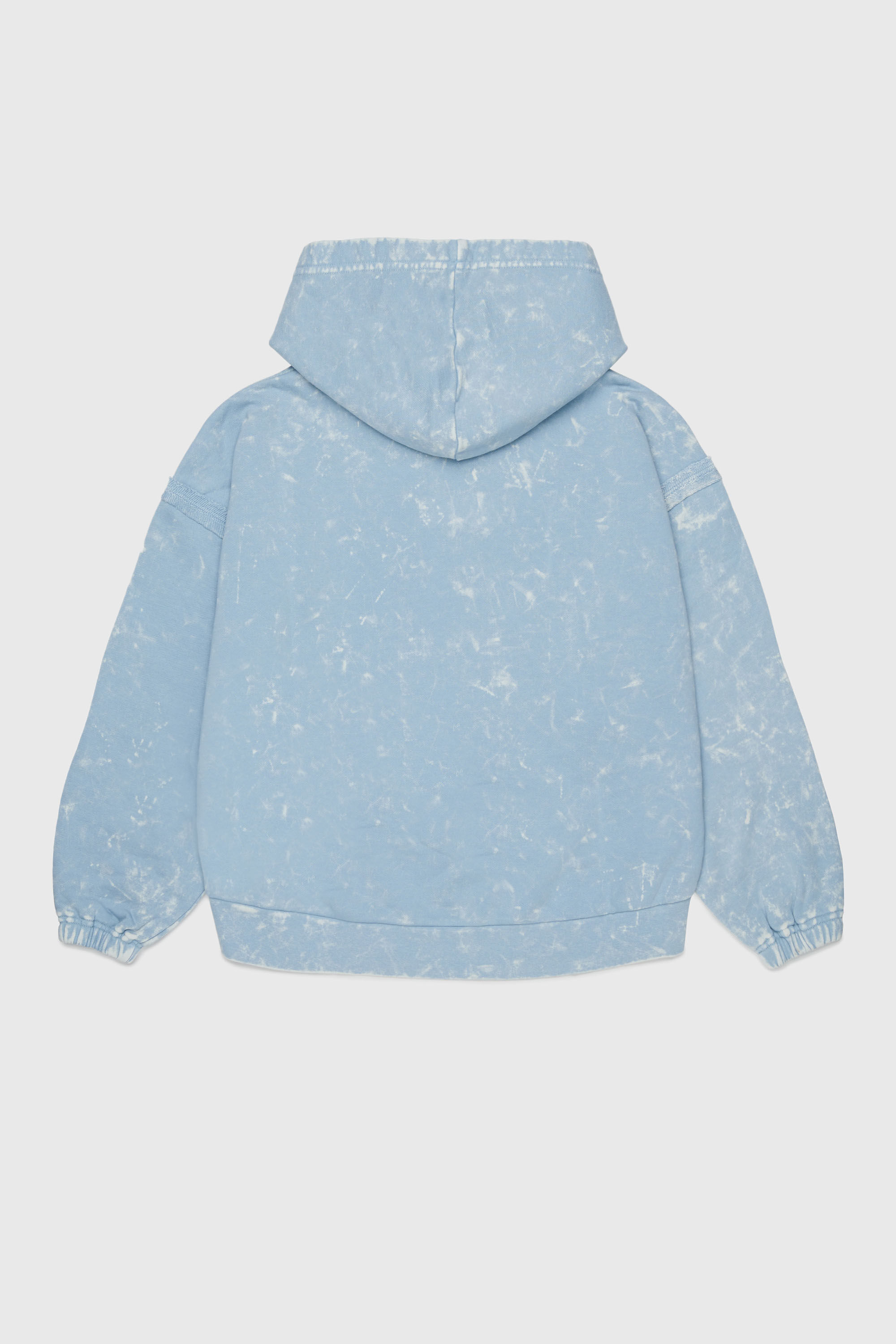 Diesel - SLOXY, Woman's Tie-dye-effect hoodie with rainbow logo in Light Blue - 2