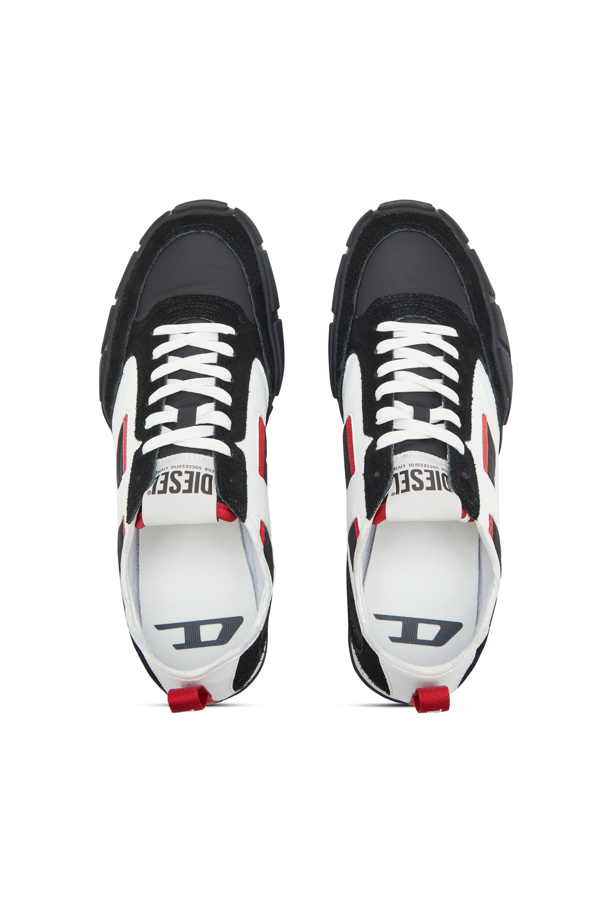 Diesel - S-PAGODHA LOW, Man's Sneakers in leather, suede and ripstop in null - 4