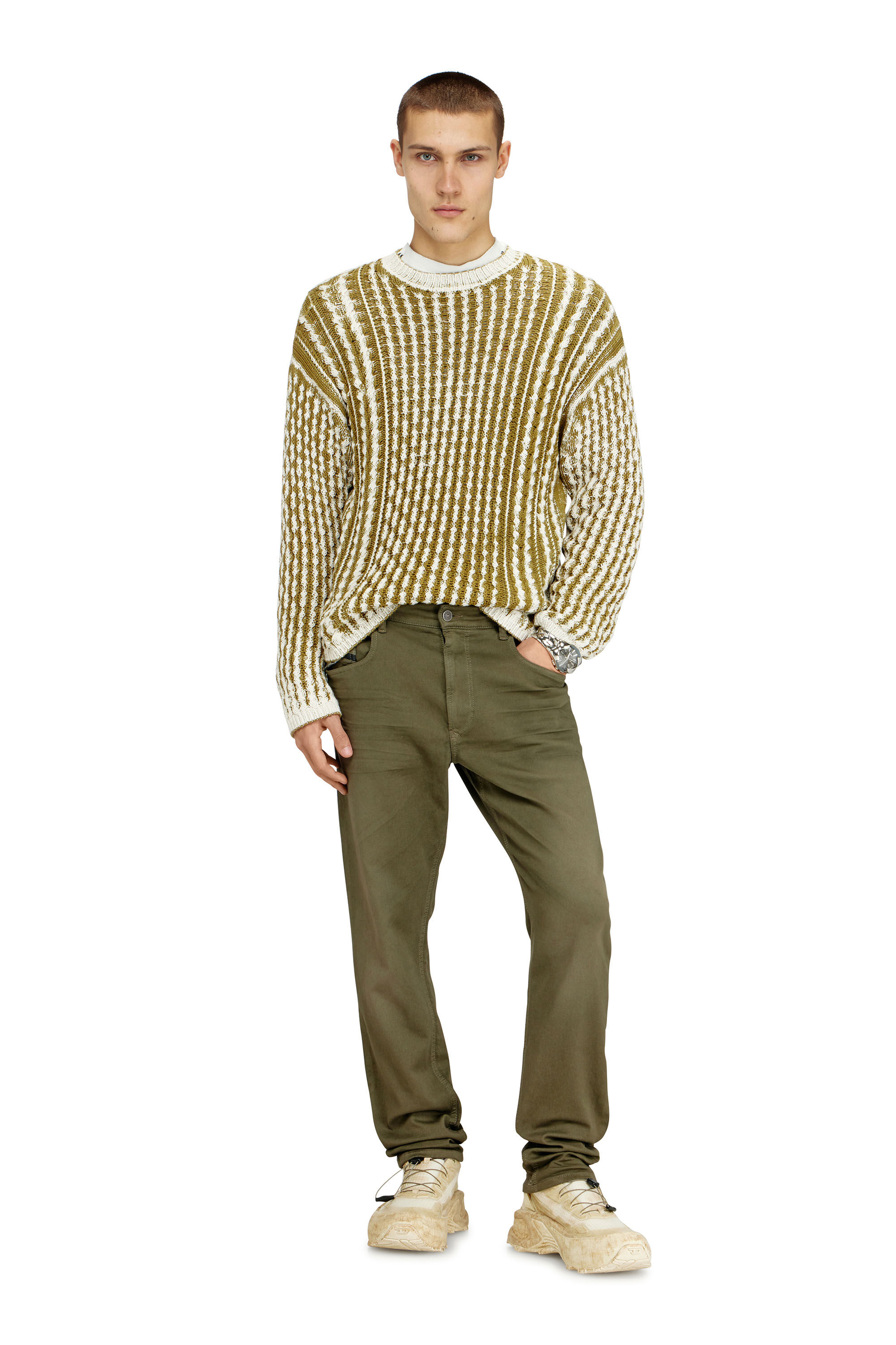 Diesel - Man's Regular 2032 D-Krooley-BW Joggjeans&reg; 0670M, Military Green - 1