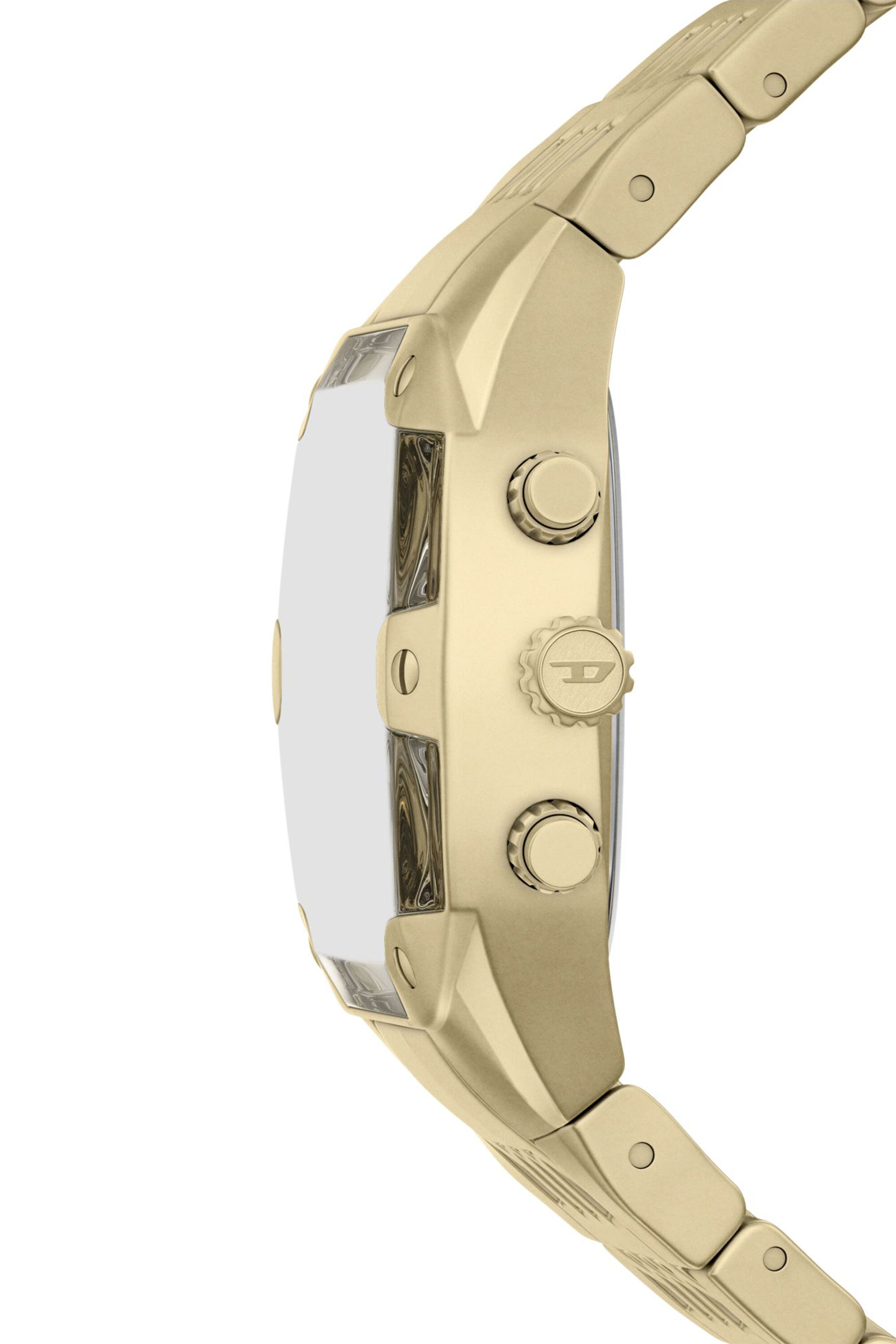 Diesel - DZ4718 WATCH, Man's Spiked Cushion gold-tone stainless steel watch in Gold - 3