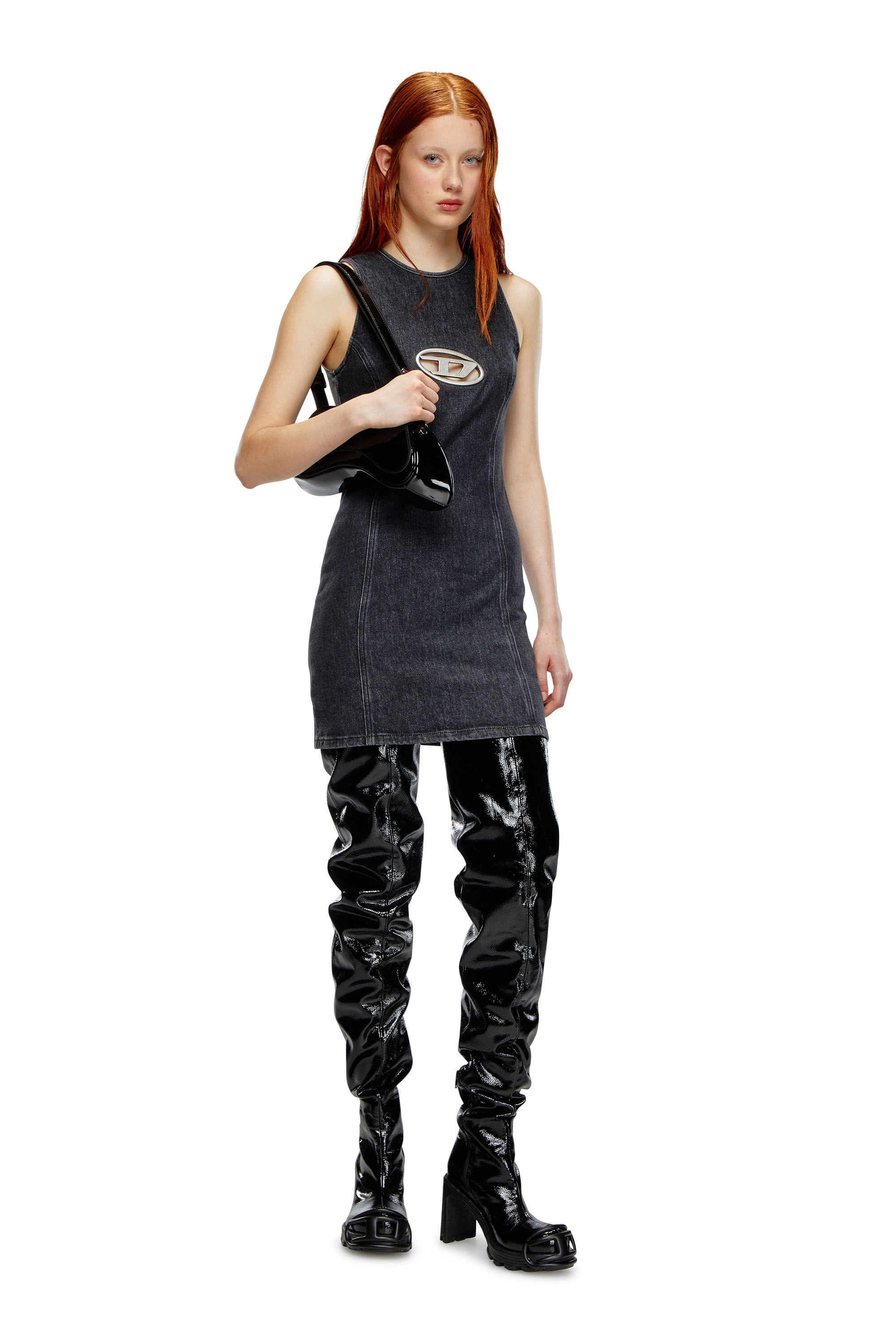 VIP【関税送料無料】希少 DIESEL OVAL-D MINI DRESS Diesel Layered Mini Dress | Grey | FARFETCH
