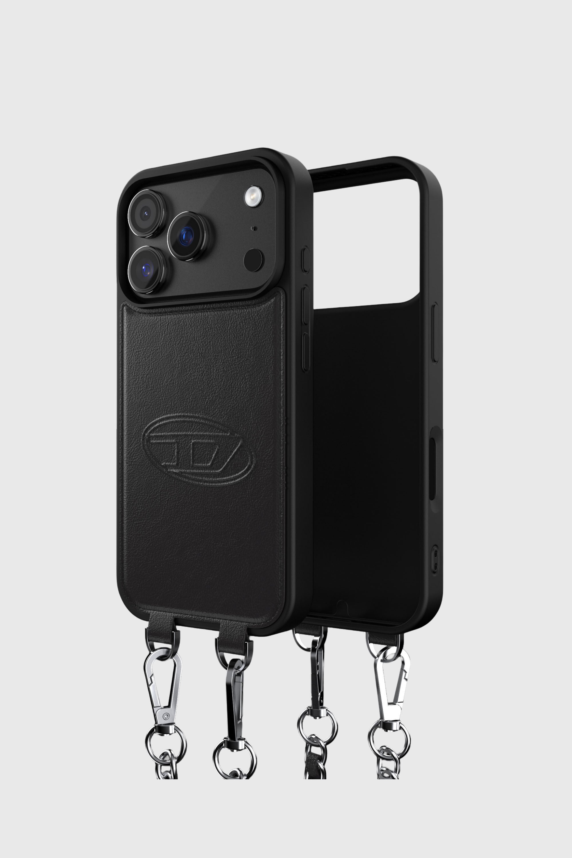 Diesel - 60662 MOULDED CASE, Unisex's Oval D case with wrist strap and MagSafe for iPhone 17 Pro in Black - 3