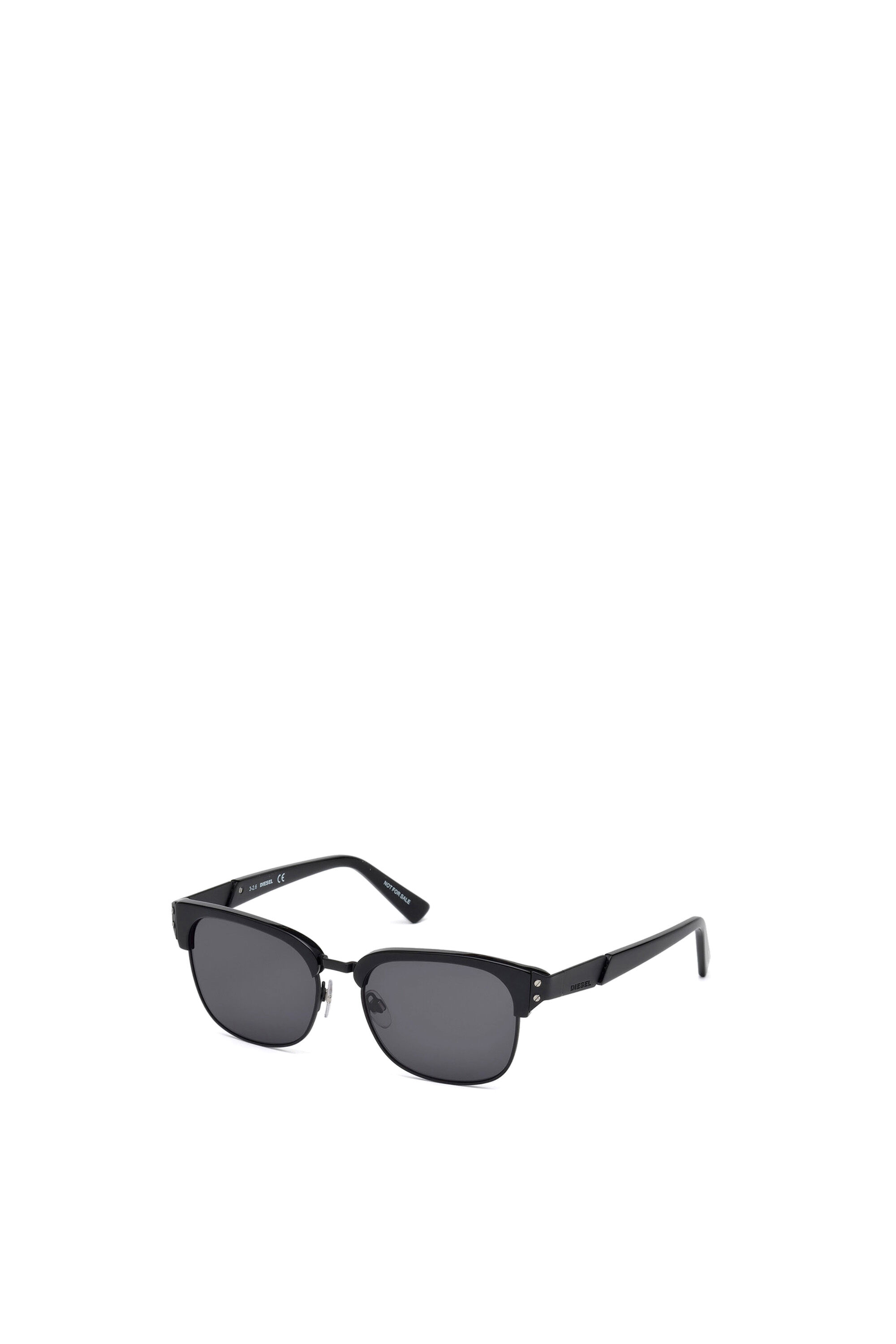 Diesel - DL0235, Unisex's Iconic metal bridge eyewear in Black - 2